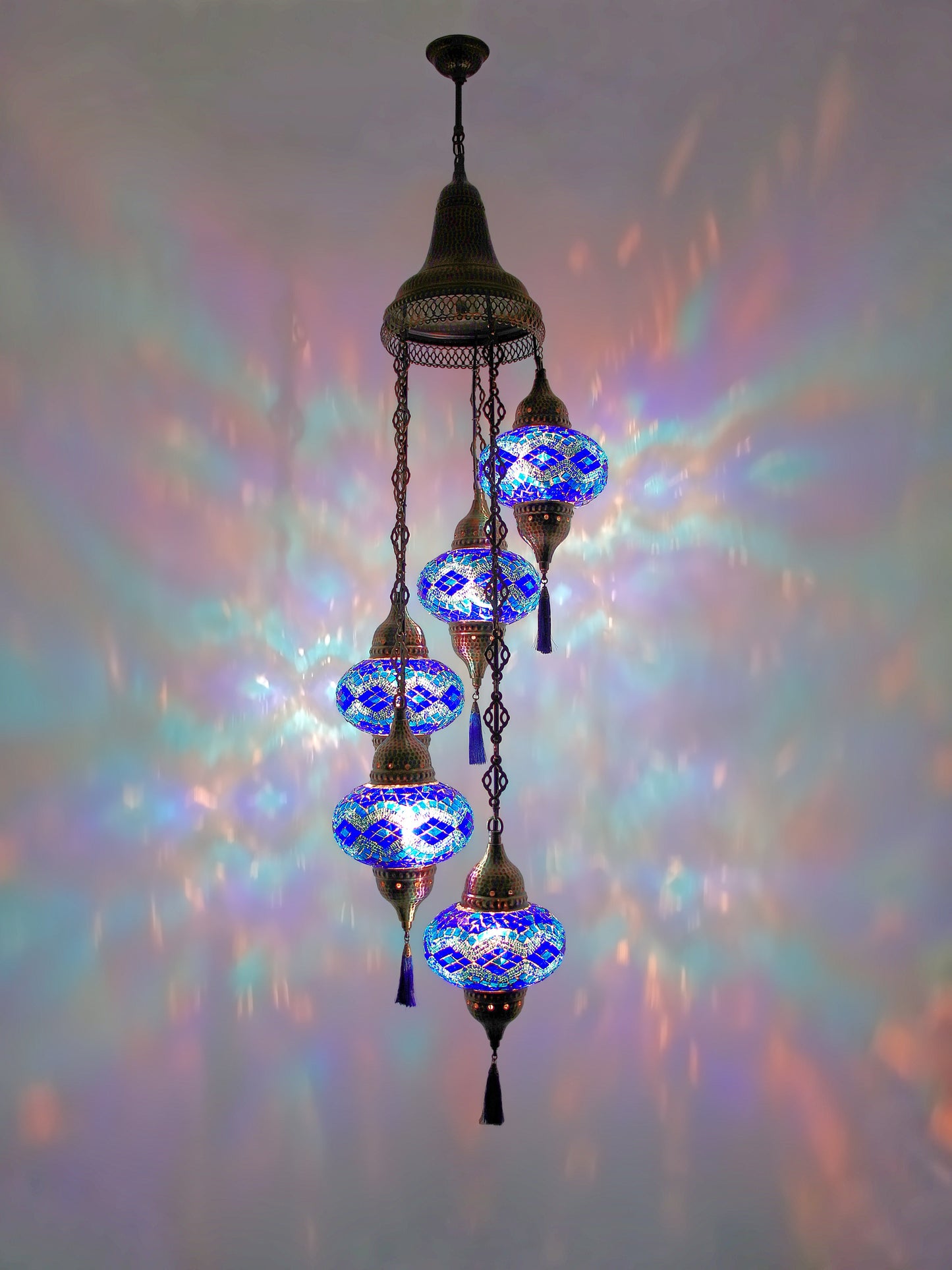 Turkish Mosaic Glass Chandelier