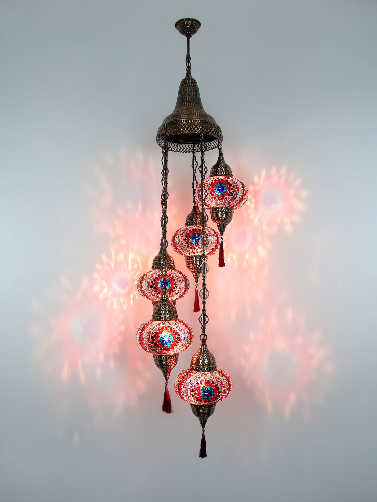 Turkish Mosaic Glass Chandelier