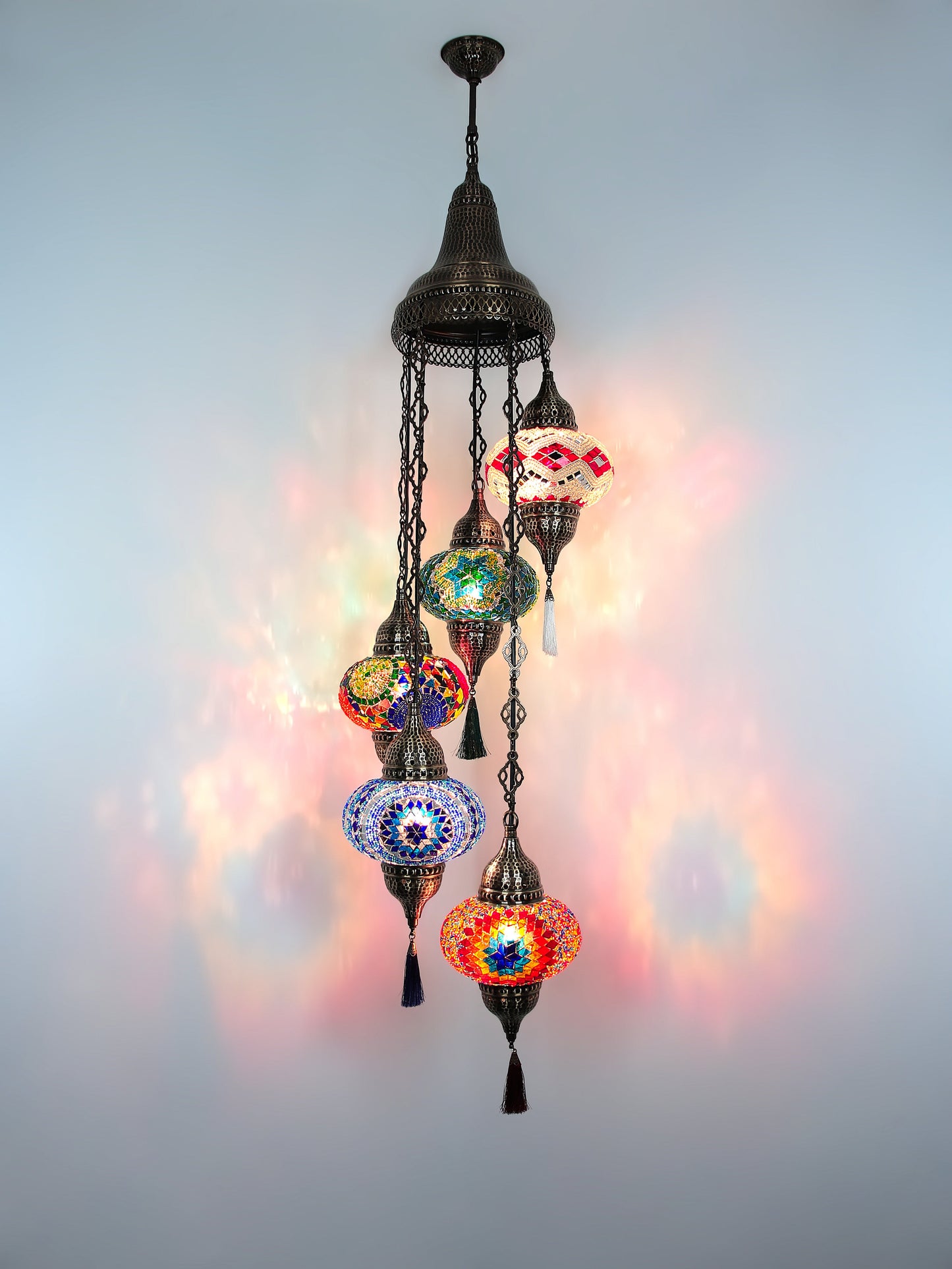 Turkish Mosaic Glass Chandelier