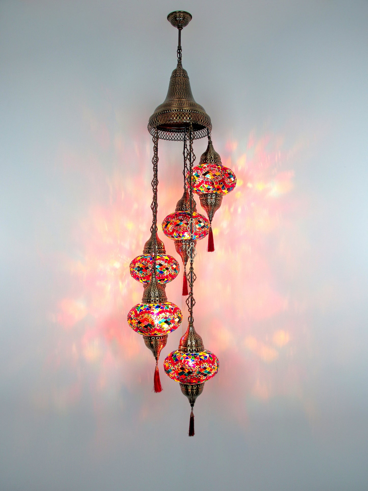 Turkish Mosaic Glass Chandelier