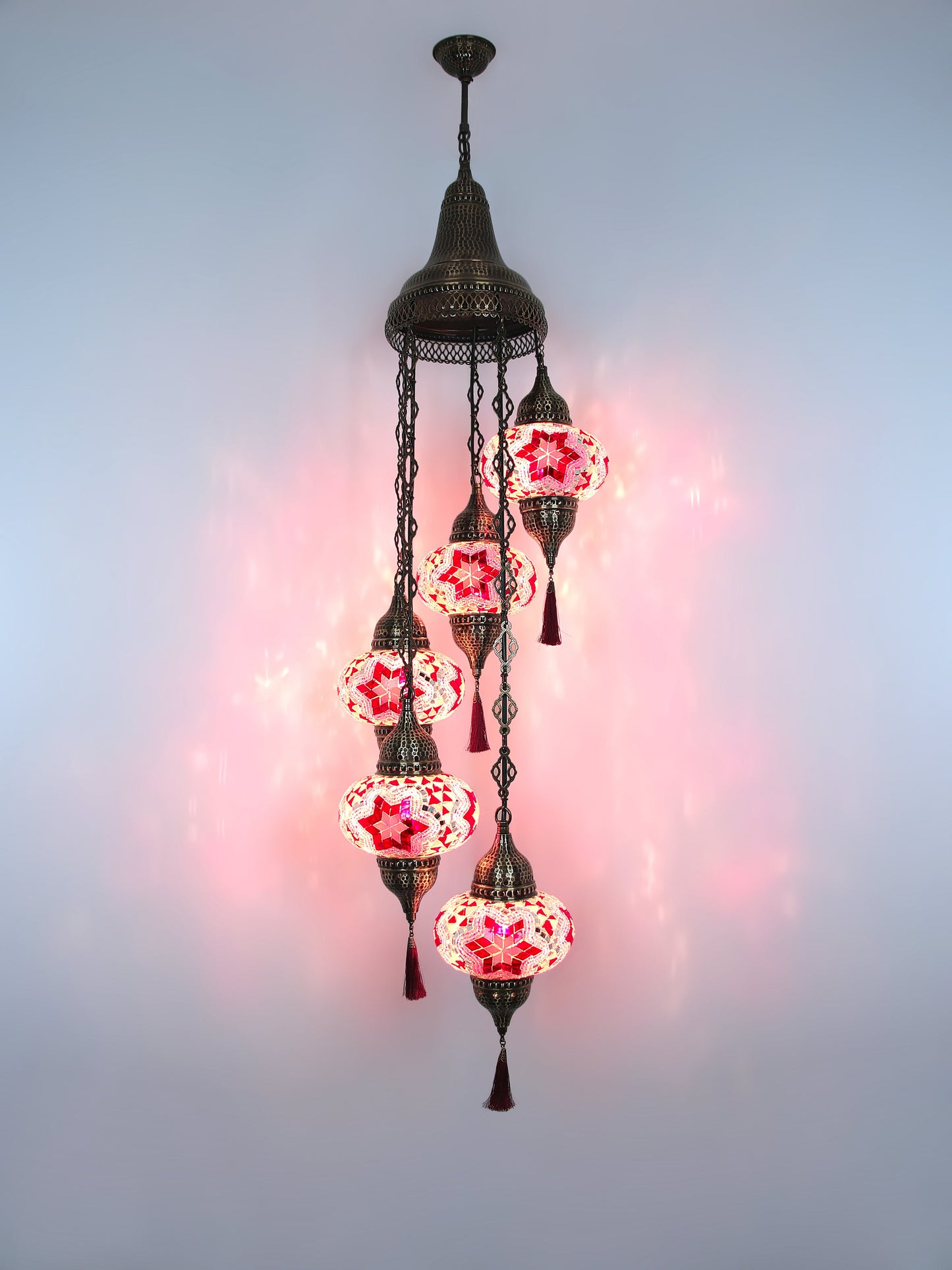 Turkish Mosaic Glass Chandelier
