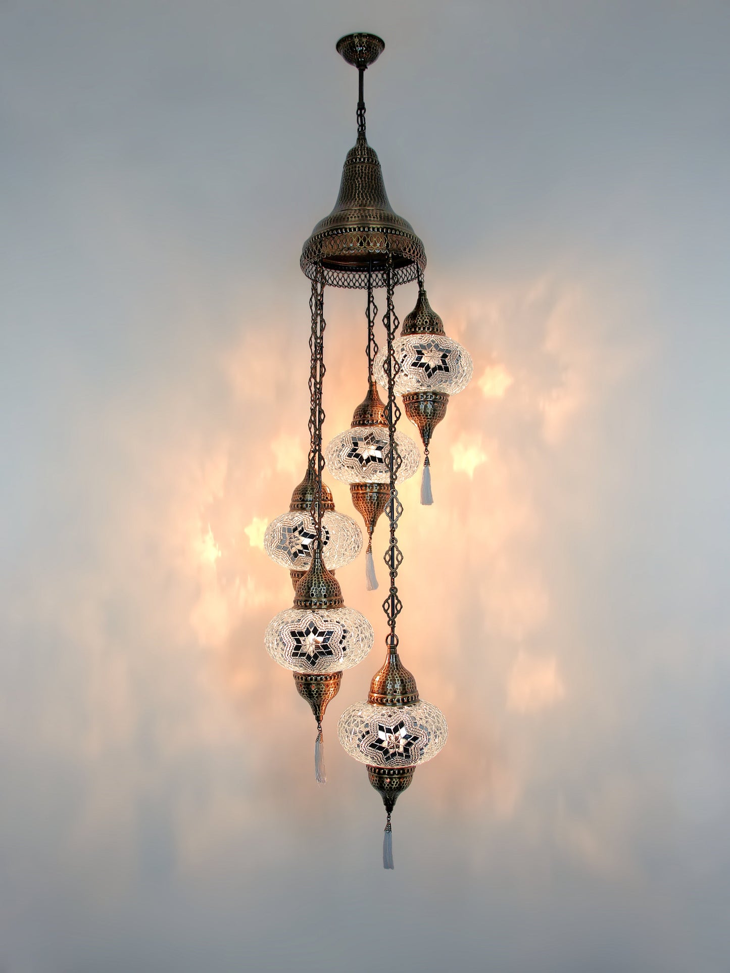 Turkish Mosaic Glass Chandelier