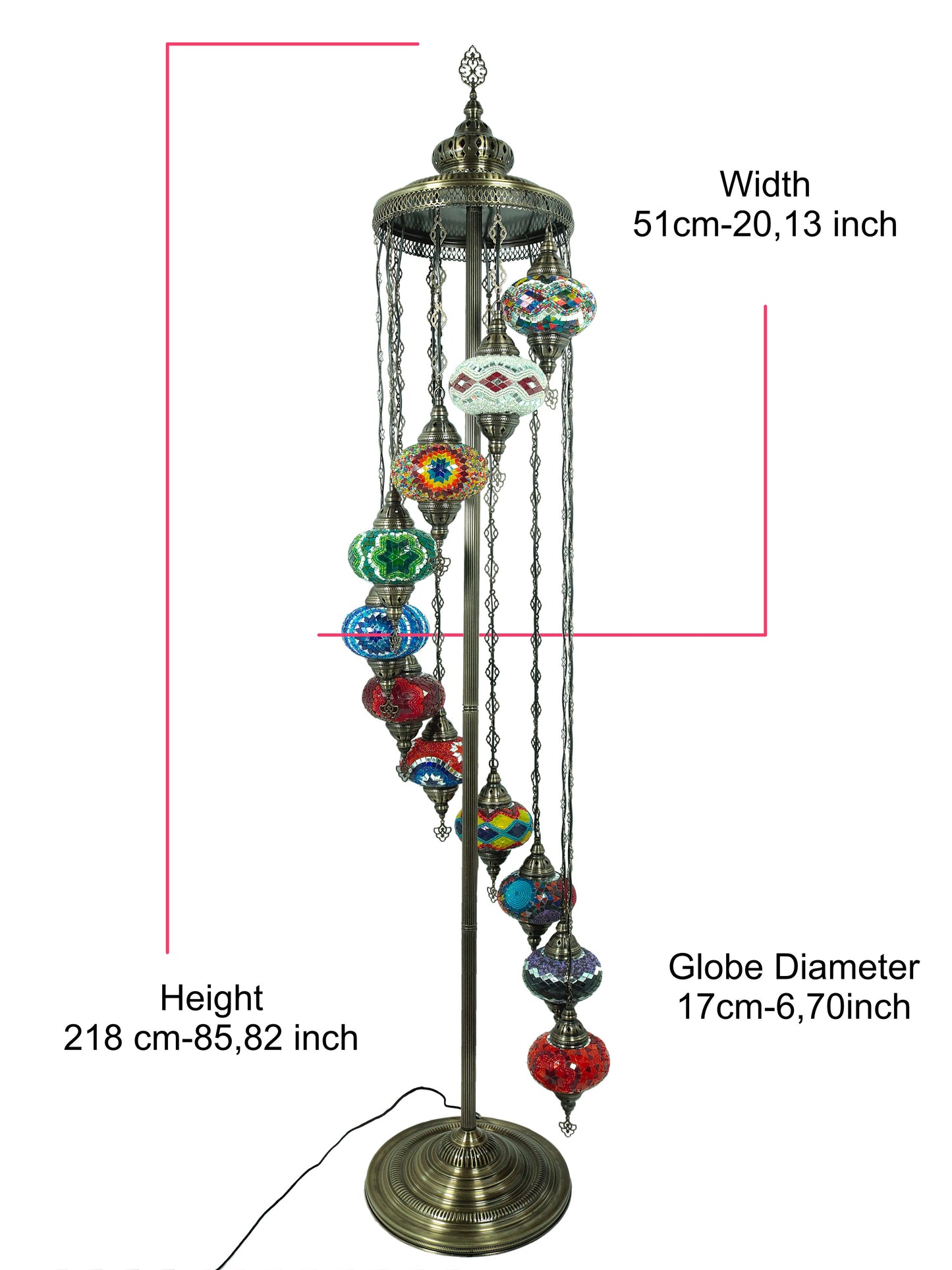 Turkish Mosaic Glass Floor Lamp