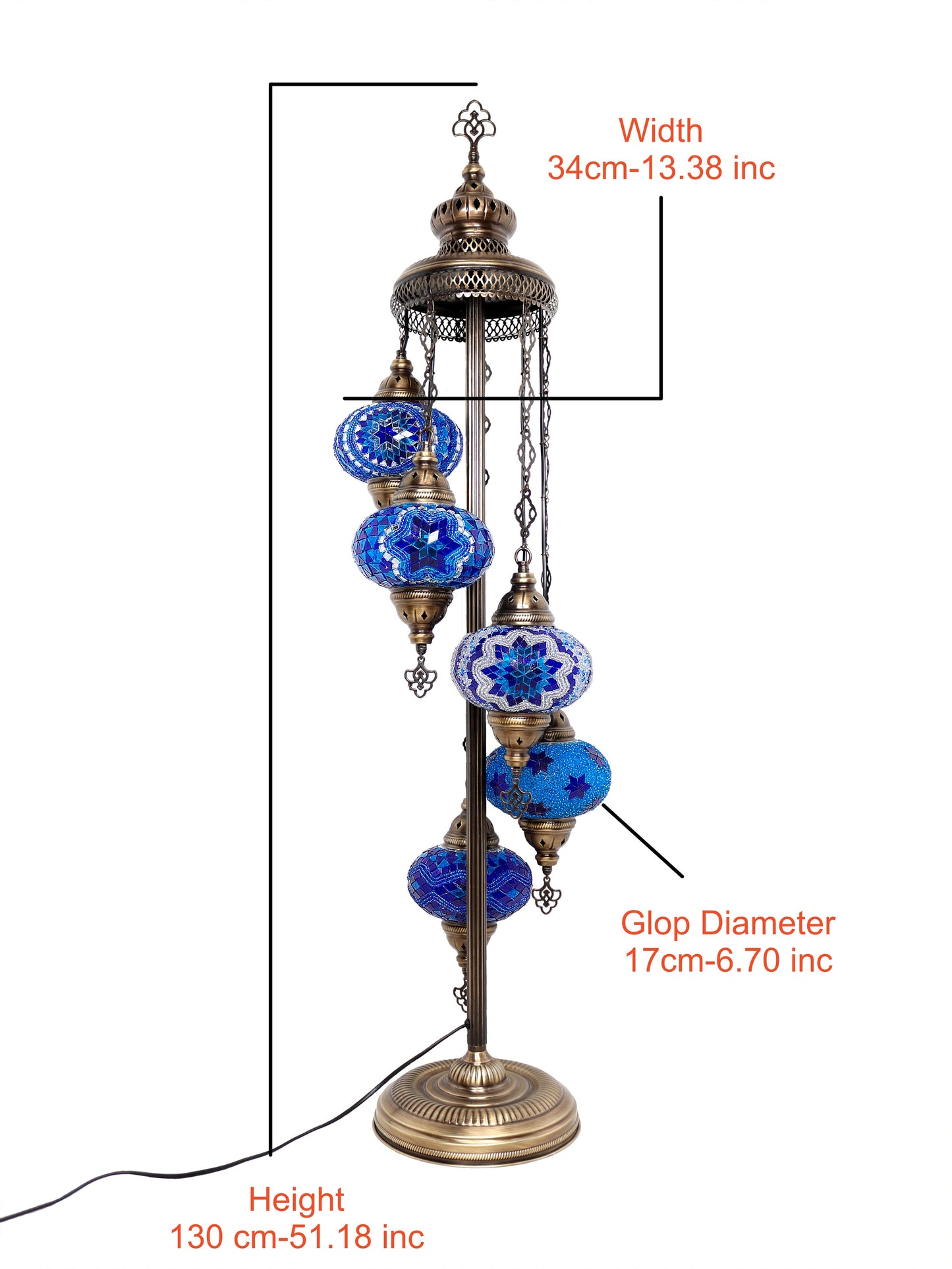 Turkish Mosaic Glass Floor Lamp