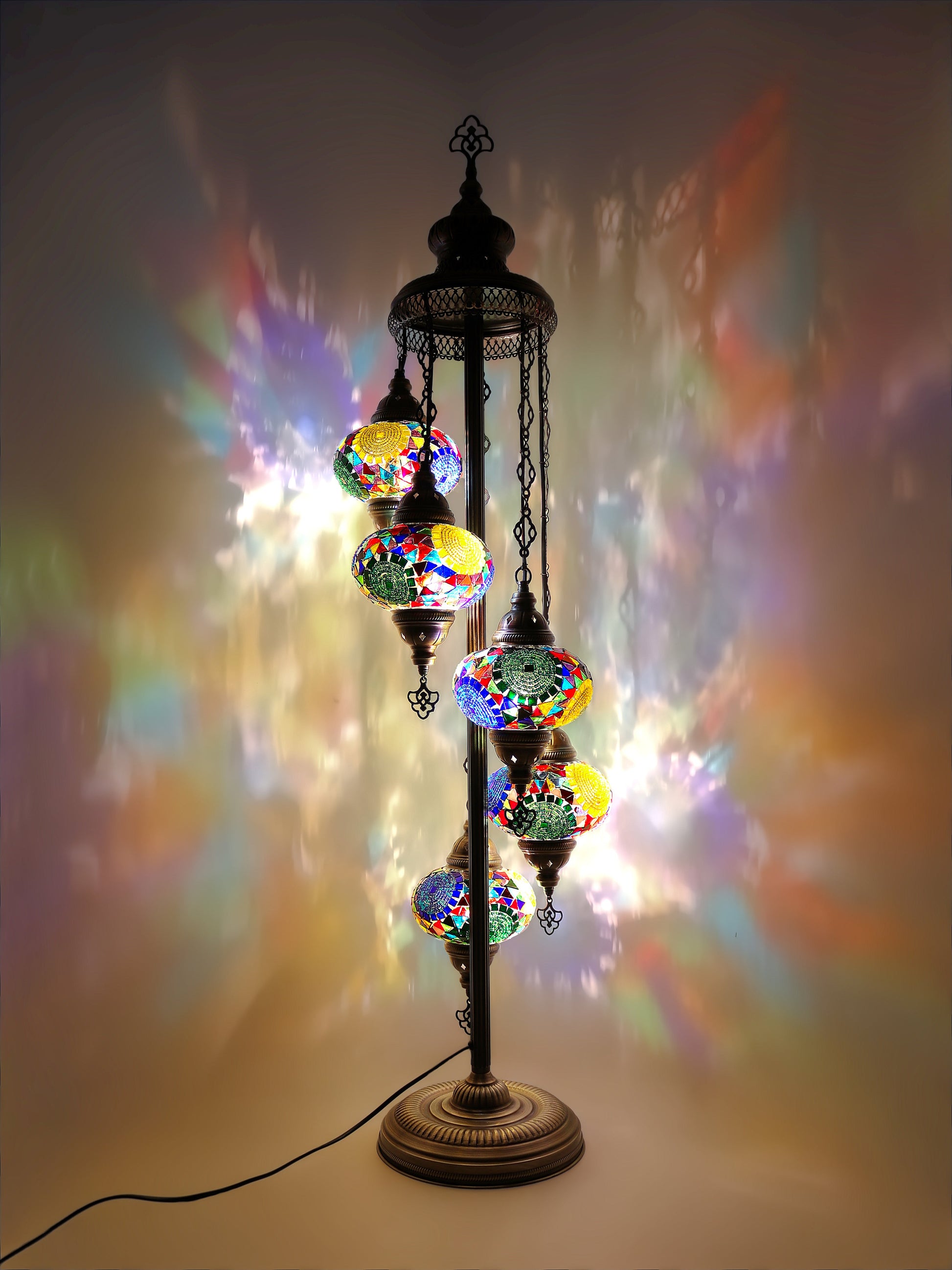 Turkish Mosaic Glass Floor Lamp