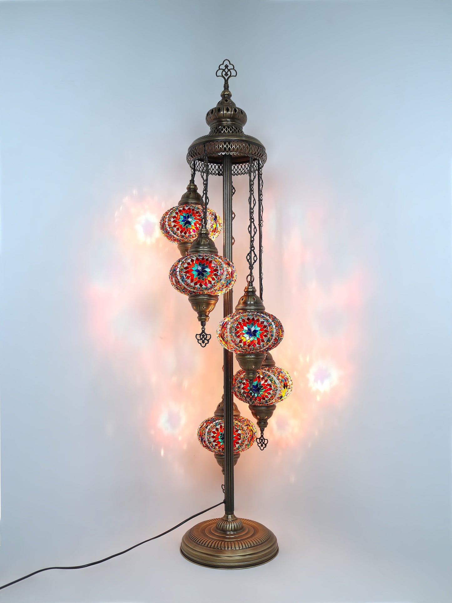 Turkish Mosaic Glass Floor Lamp