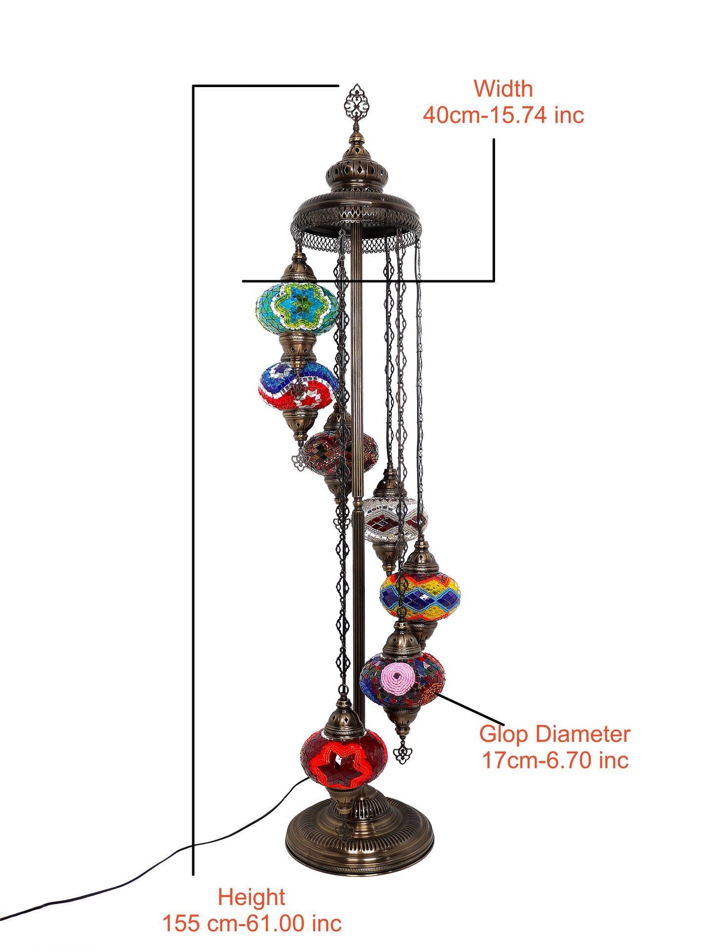Turkish Mosaic Glass Floor Lamp