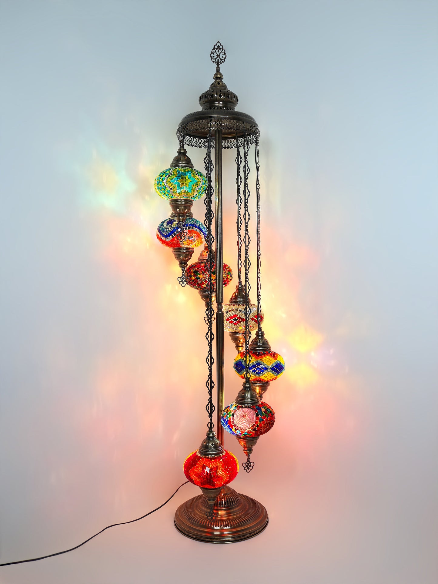 Turkish Mosaic Glass Floor Lamp