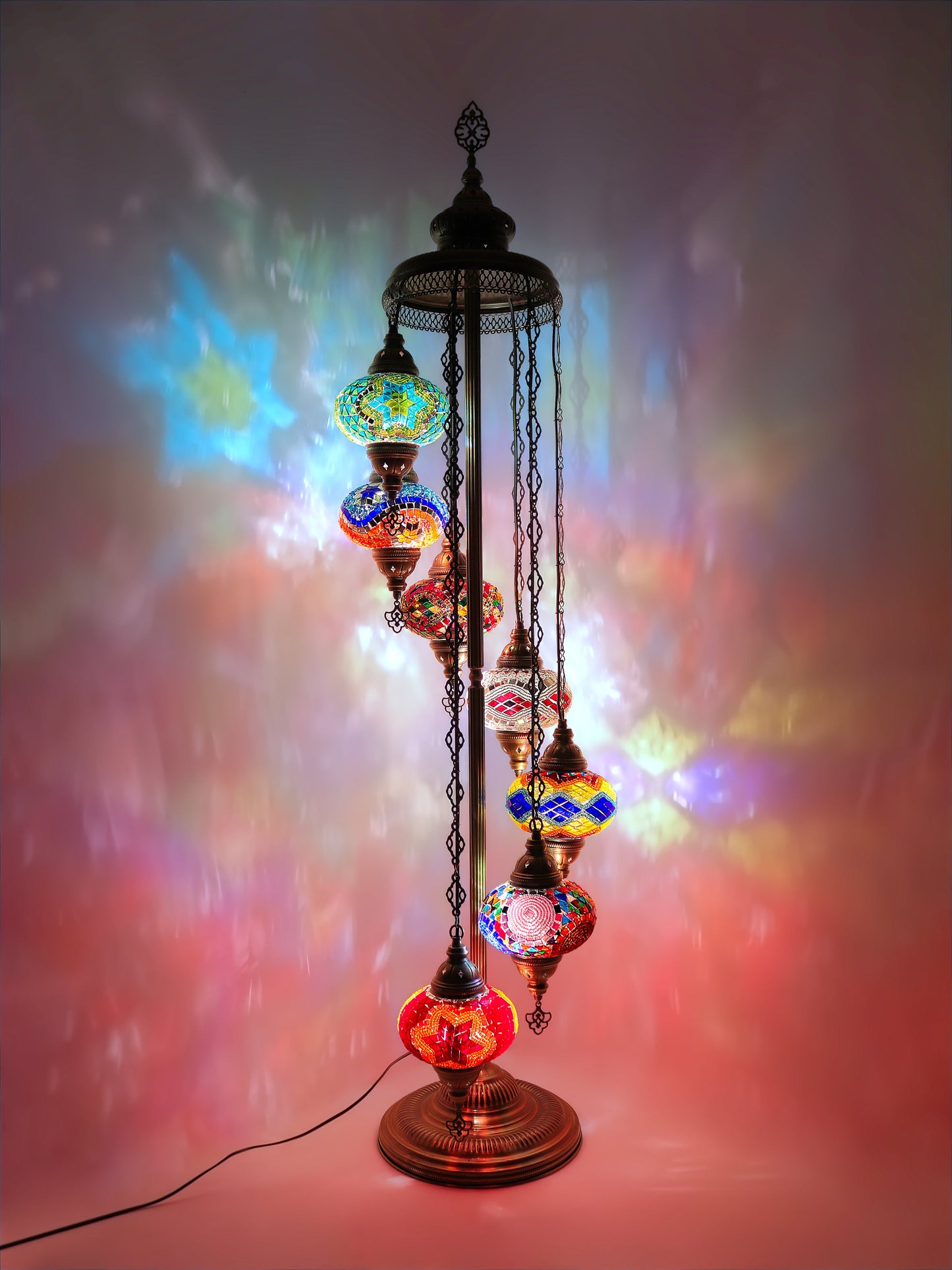 Turkish Mosaic Glass Floor Lamp