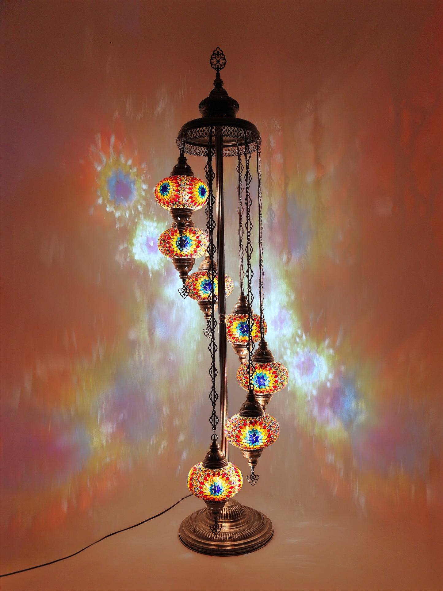 Turkish Mosaic Glass Floor Lamp