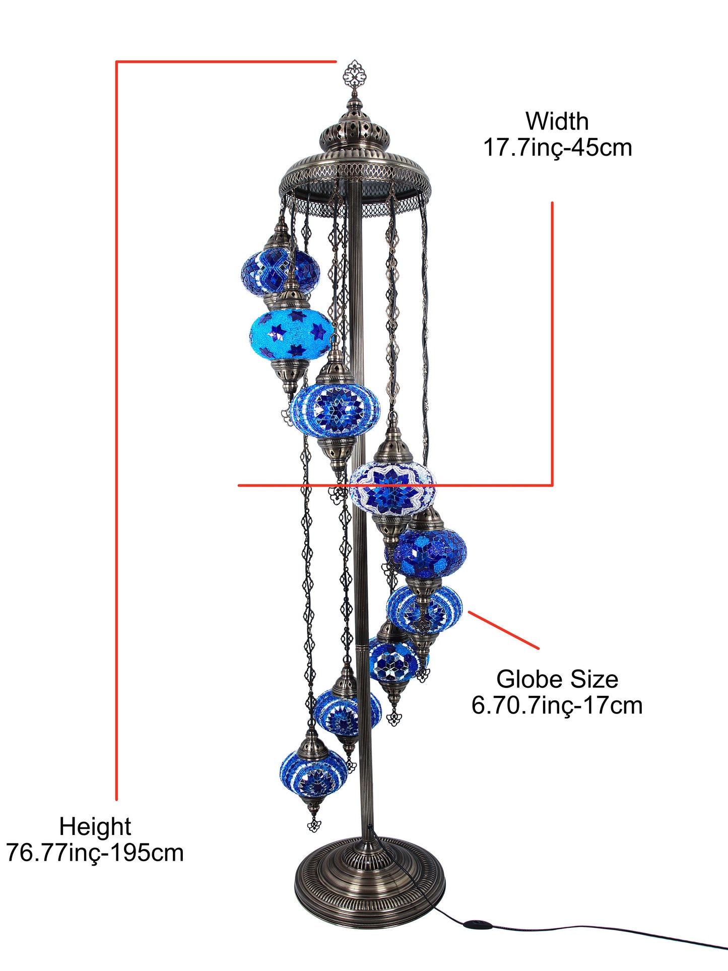 Turkish Mosaic Glass Floor Lamp