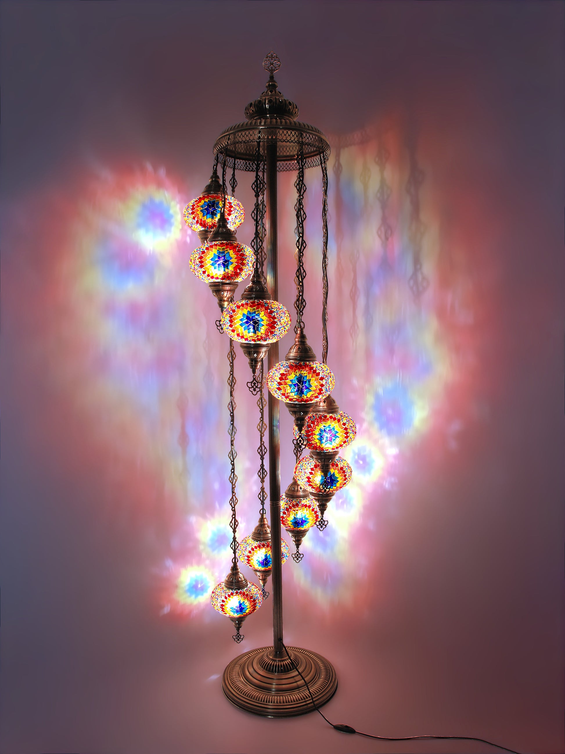 Turkish Mosaic Glass Floor Lamp