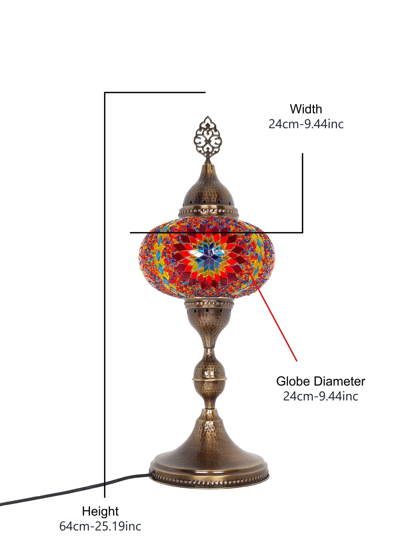 Turkish Mosaic Glass Table Lamp