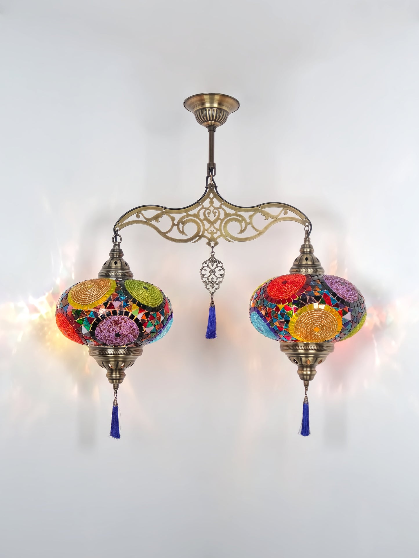 Turkish Mosaic Glass Chandelier Lamp