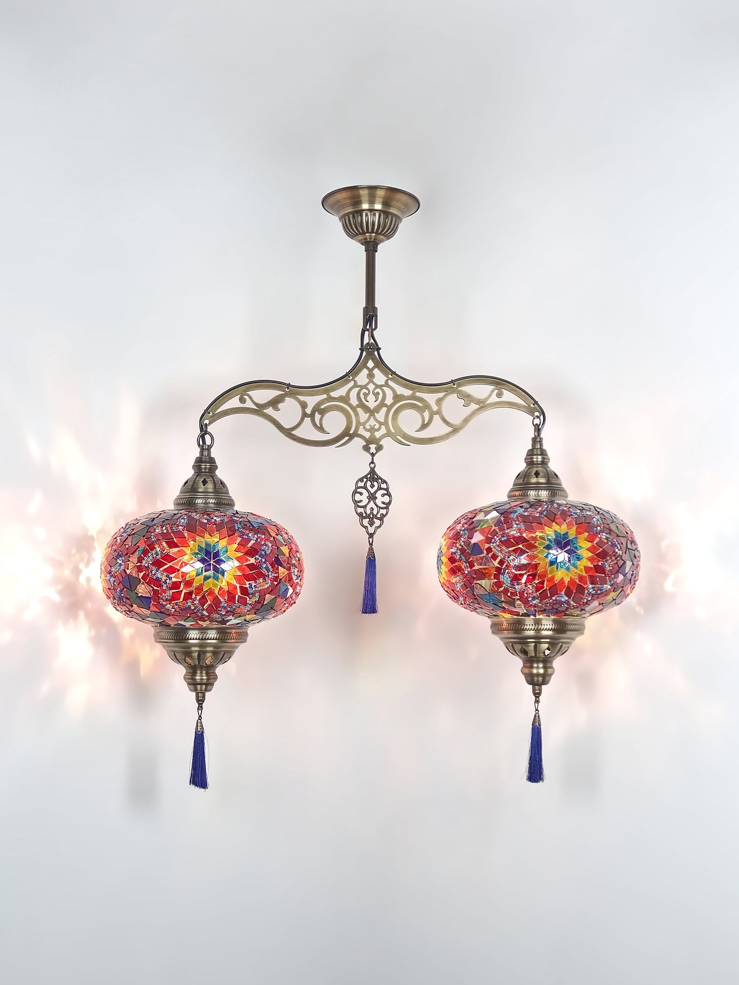 Turkish Mosaic Glass Chandelier Lamp