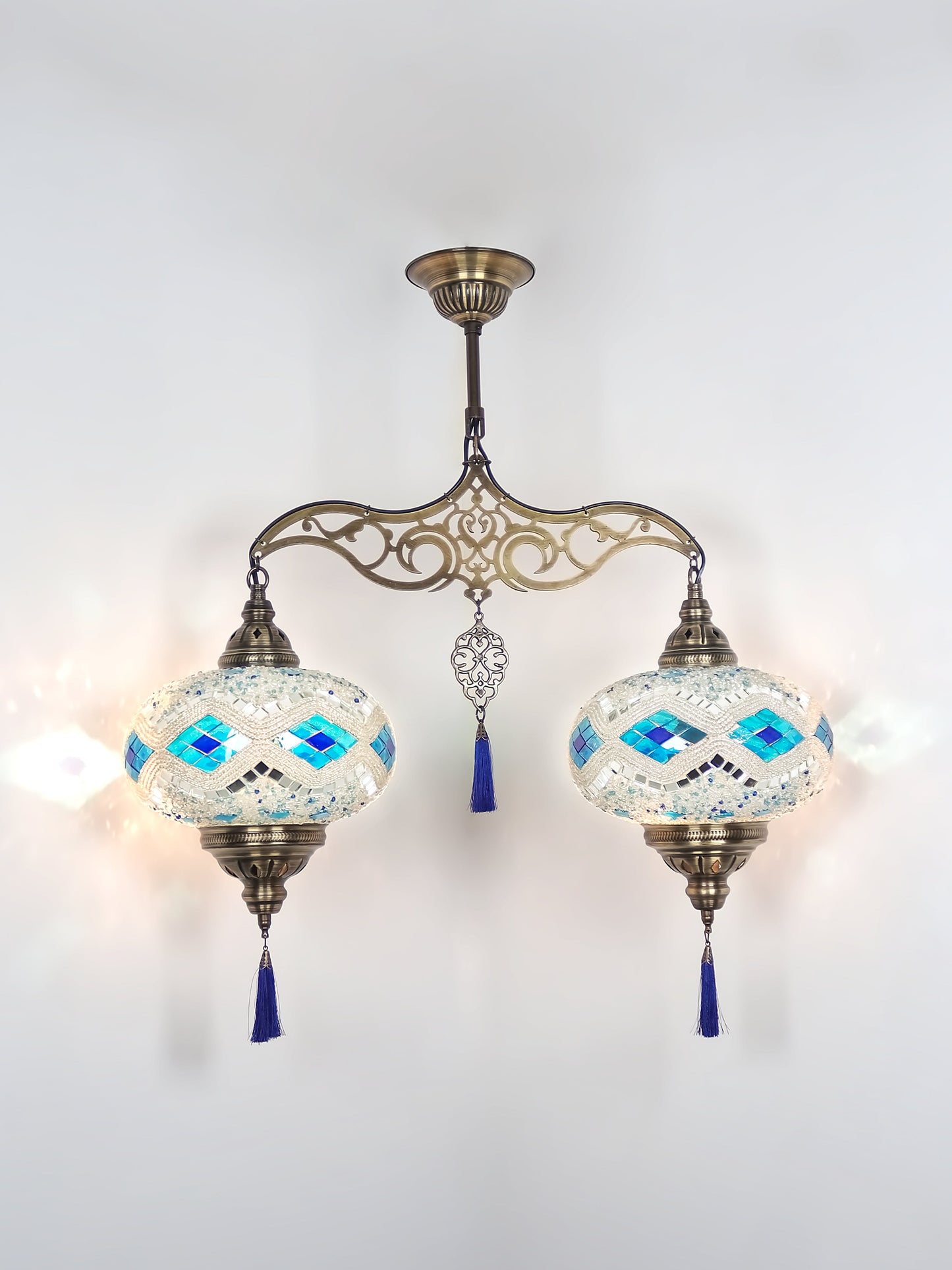 Turkish Mosaic Glass Chandelier Lamp