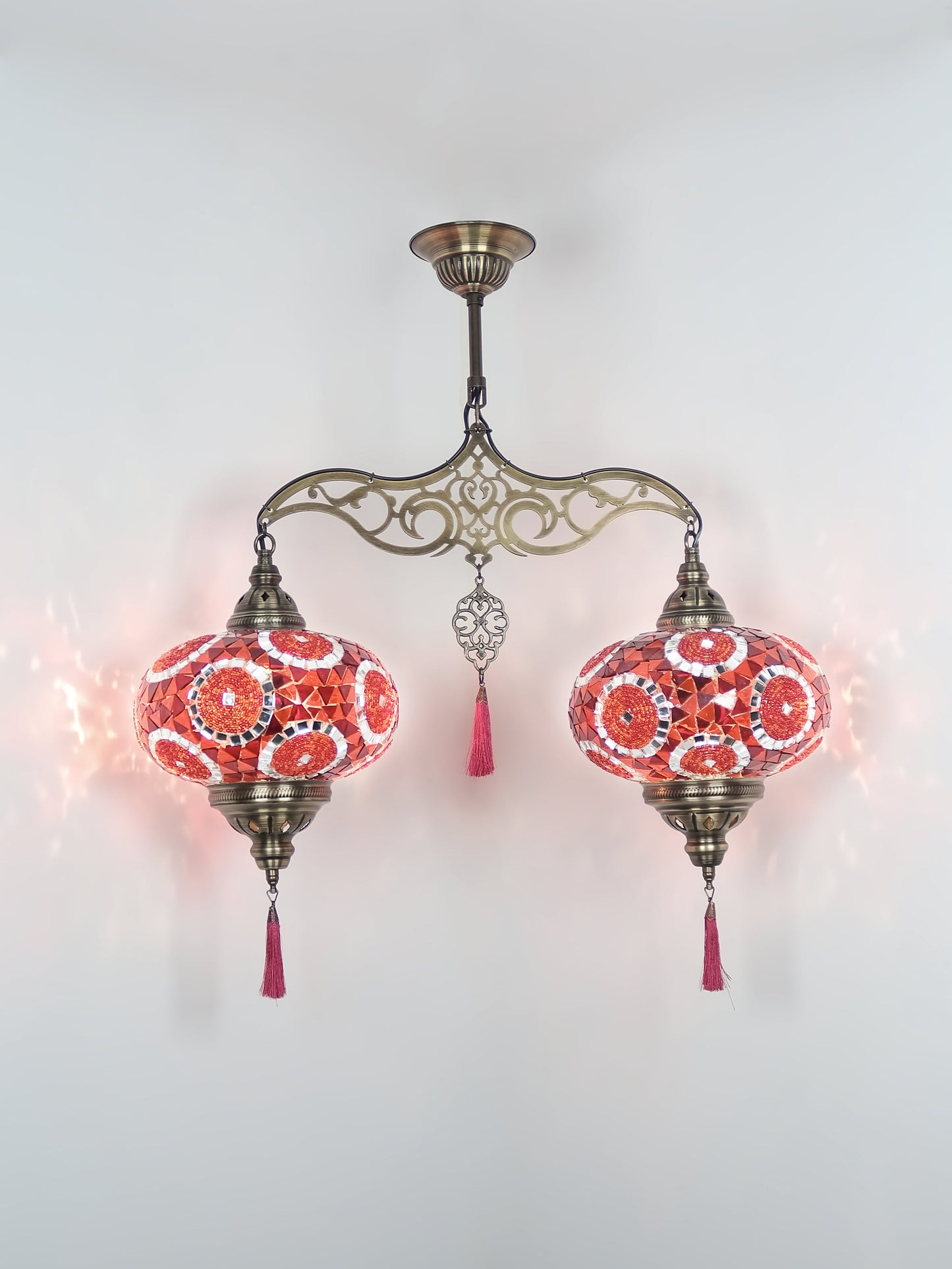 Turkish Mosaic Glass Chandelier Lamp