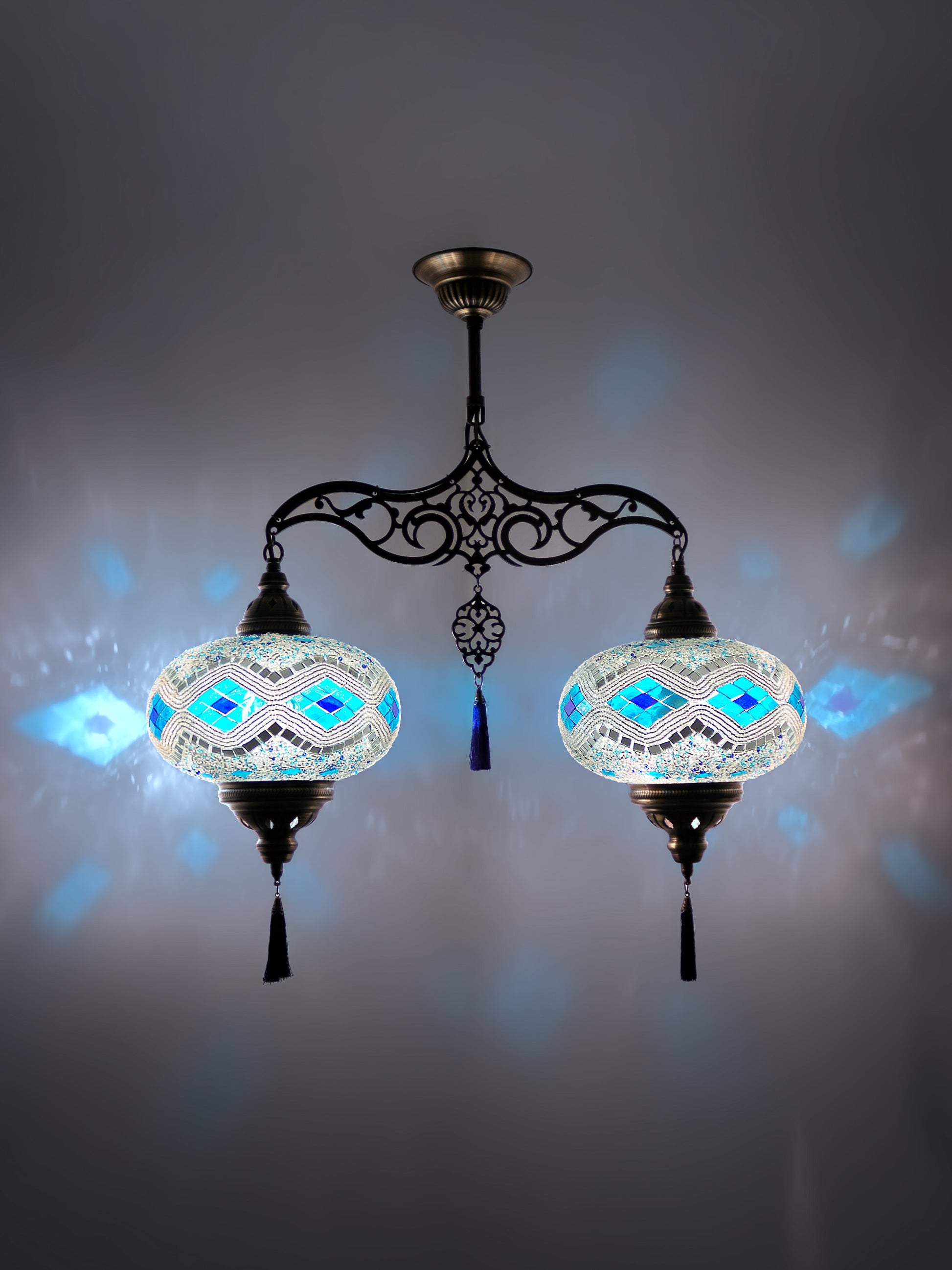 Turkish Mosaic Glass Chandelier