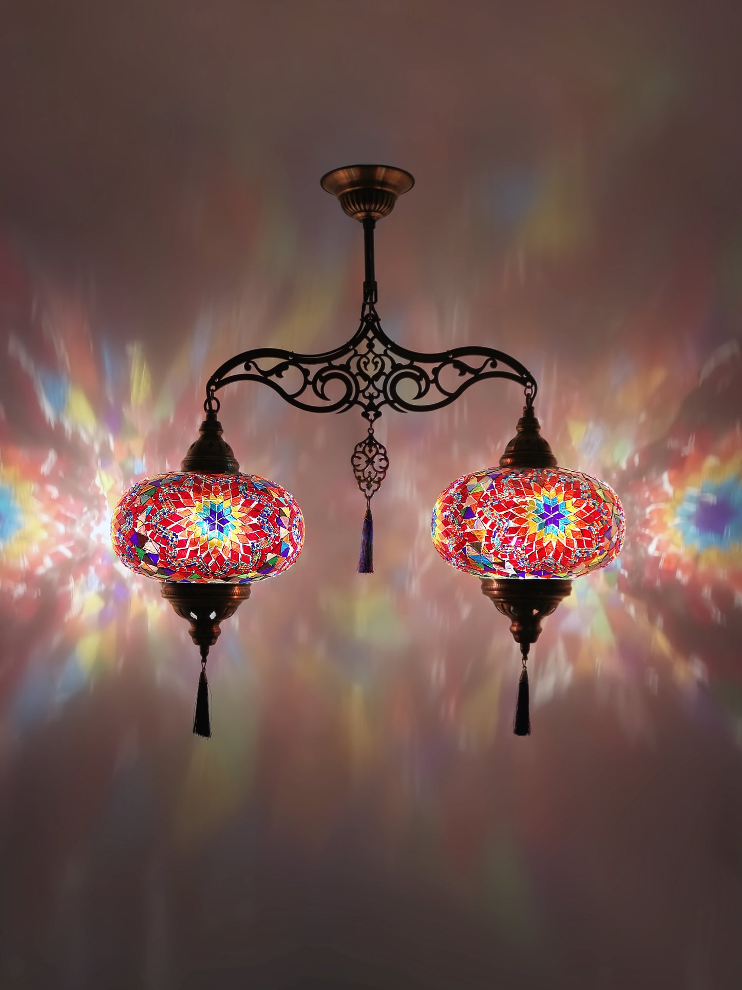 Turkish Mosaic Glass Chandelier