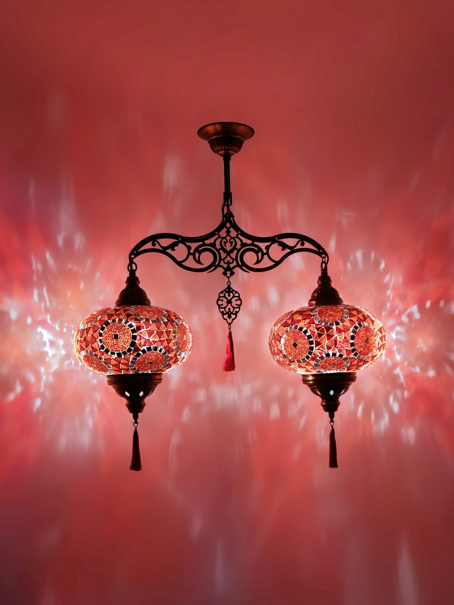 Turkish Mosaic Glass Chandelier