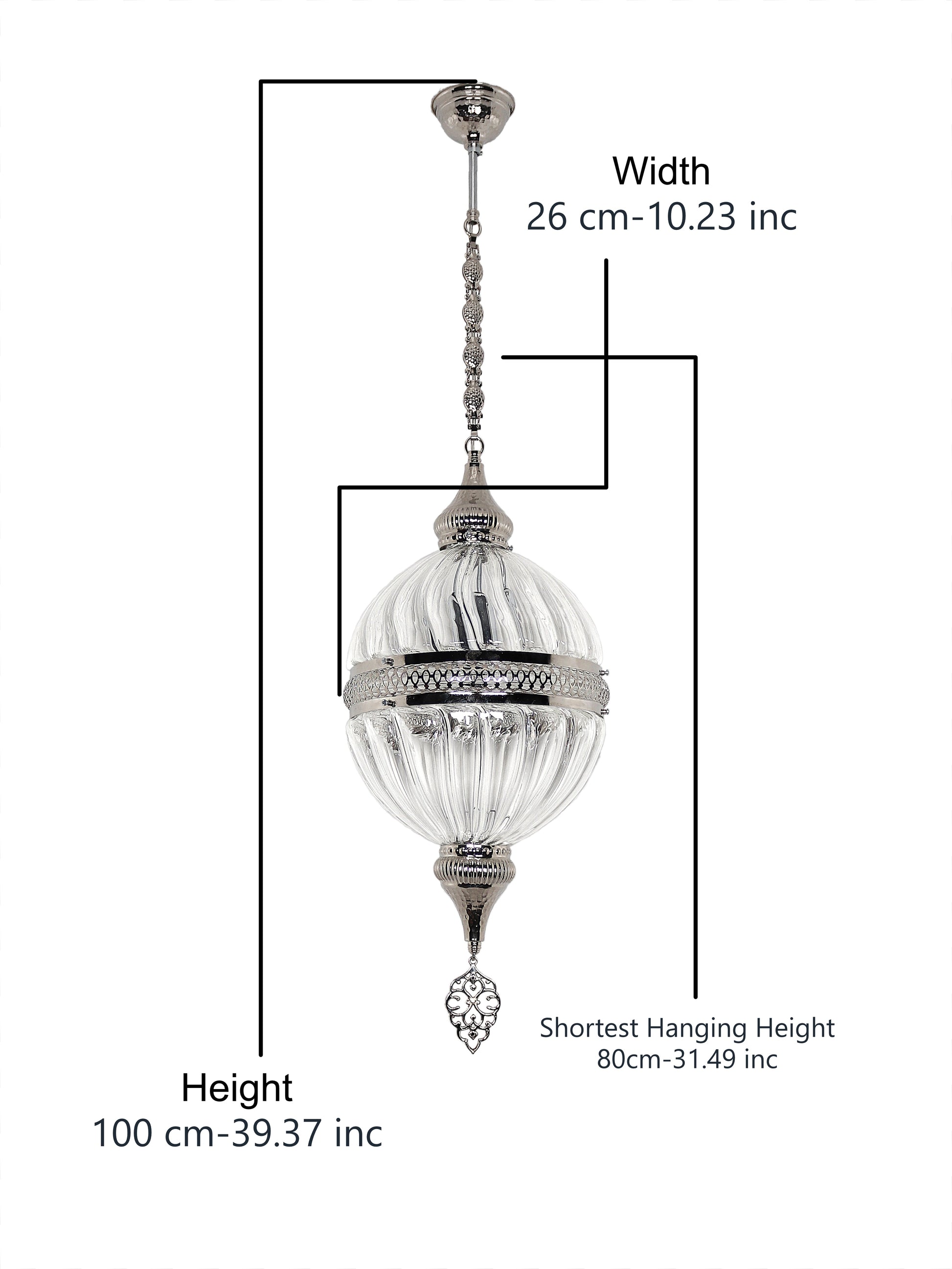 Ottoman Clear Glass Hanging Lights