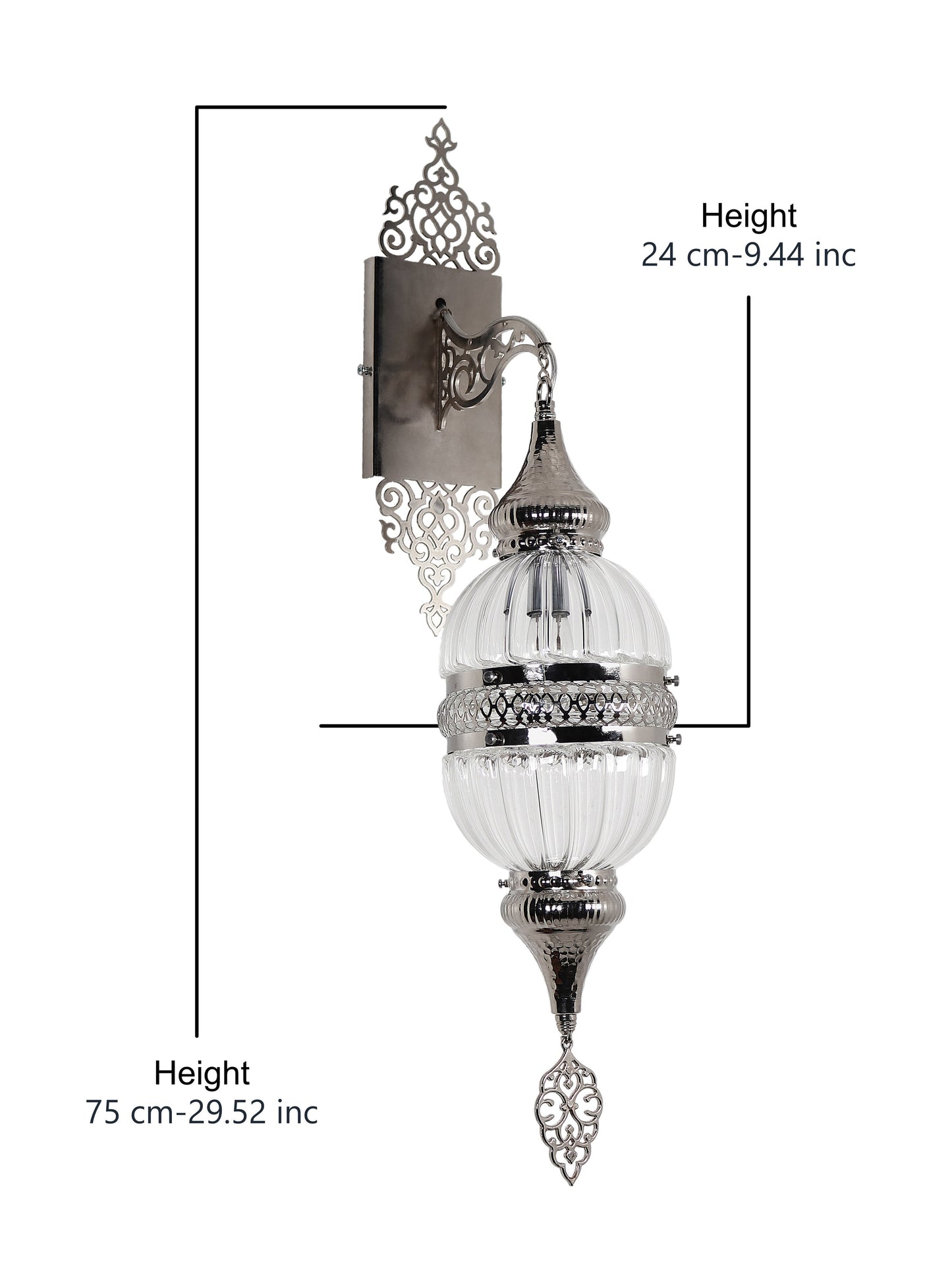 Ottoman Clear Glass Sconce Light