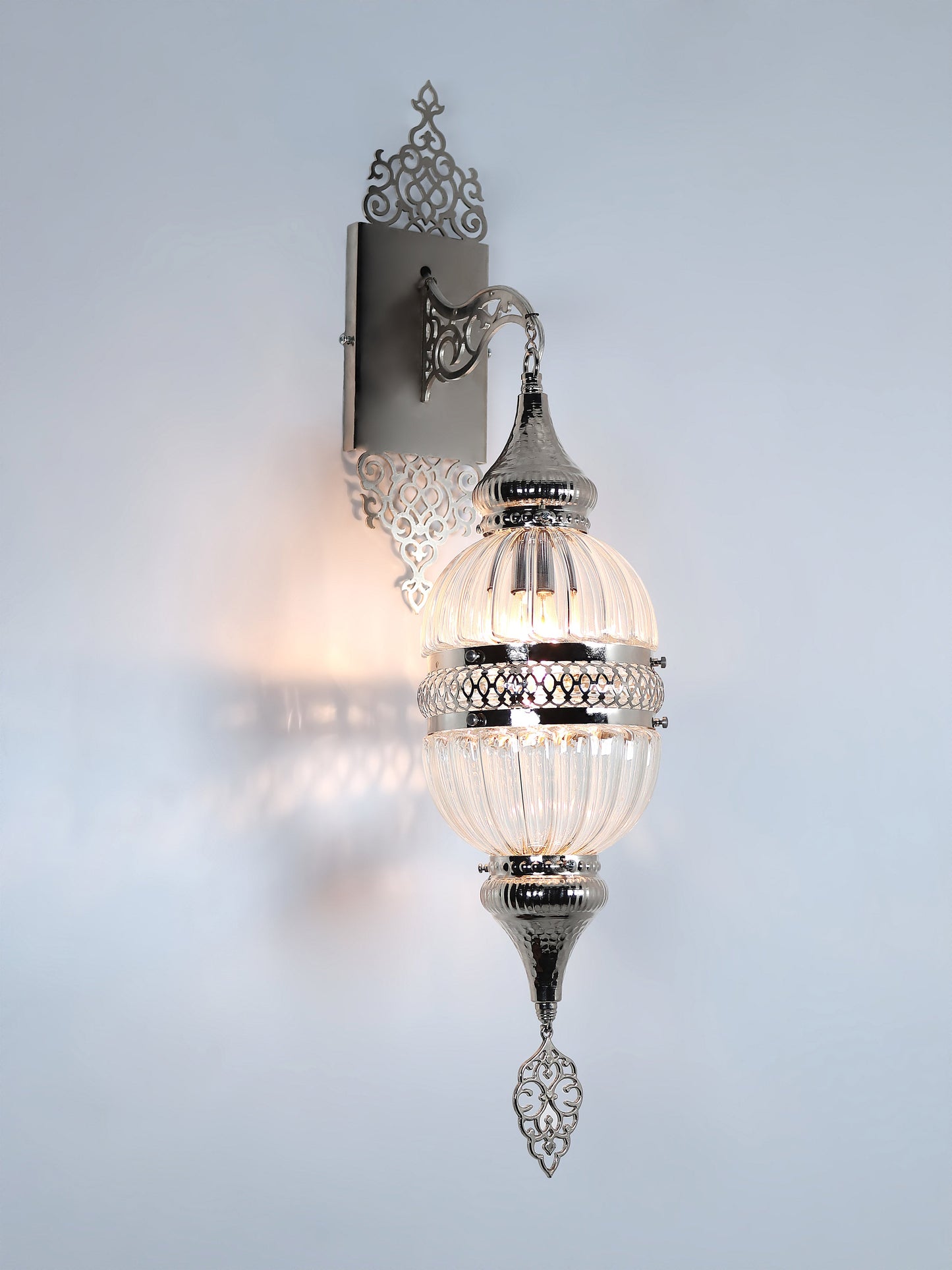 Ottoman Clear Glass Sconce Light