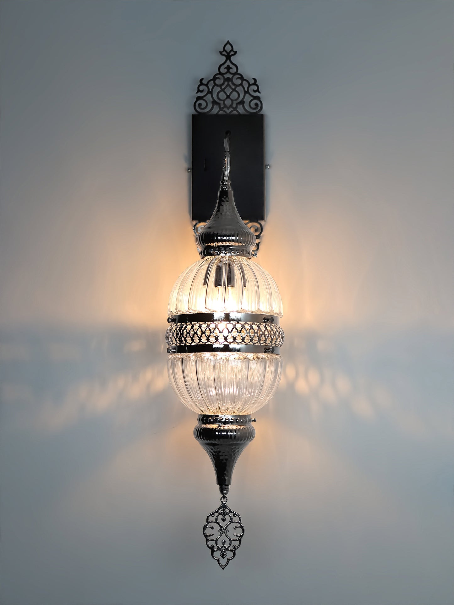 Ottoman Clear Glass Sconce Light