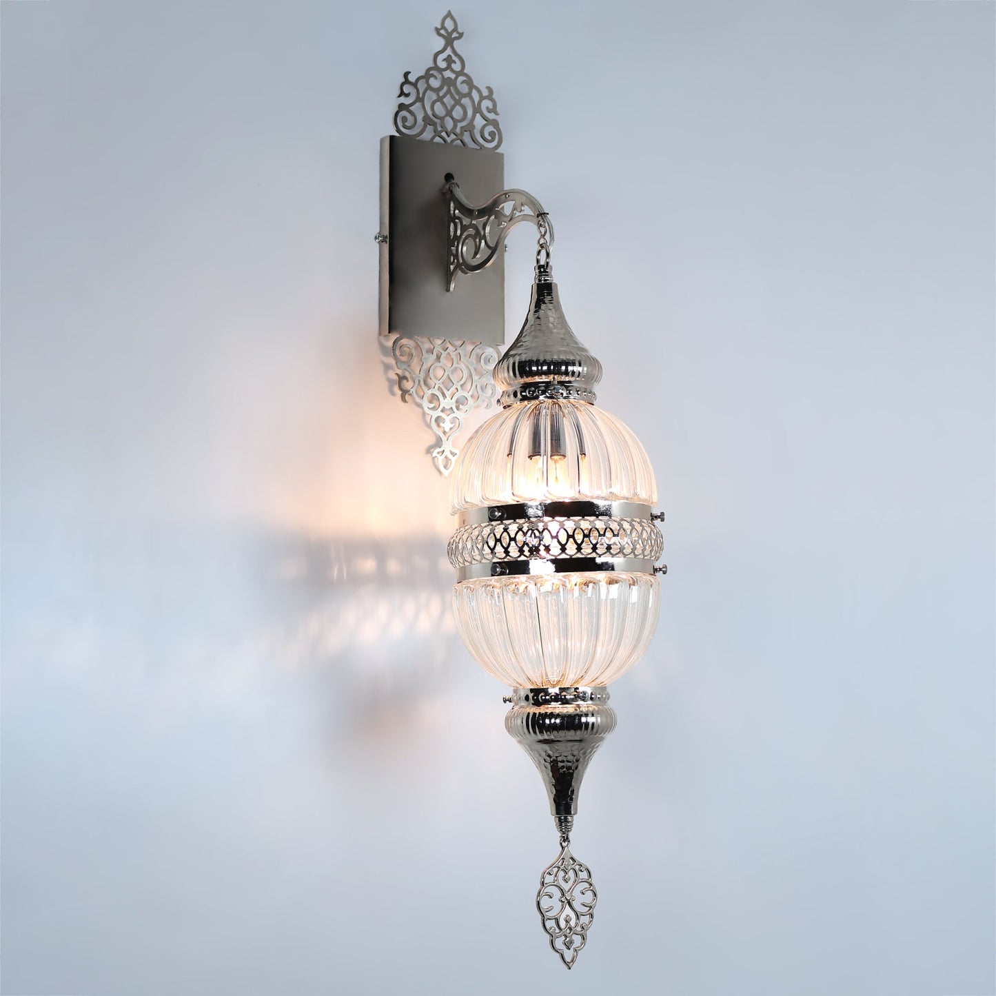 Ottoman Clear Glass Sconce Light