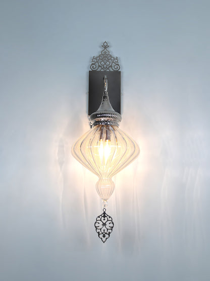 Ottoman Clear Glass Sconce Light