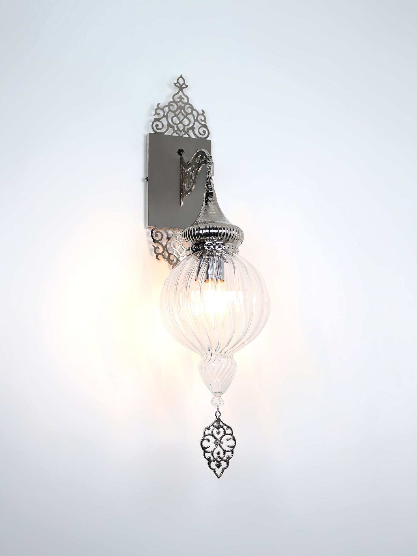 Ottoman Clear Glass Sconce Light