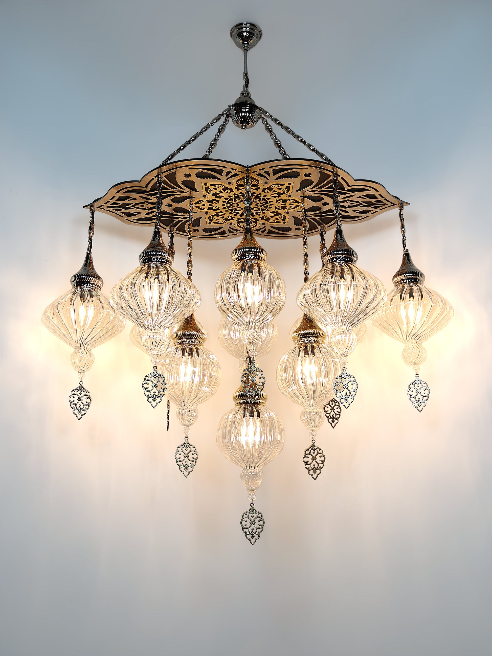 Ottoman Clear Glass Chandelier