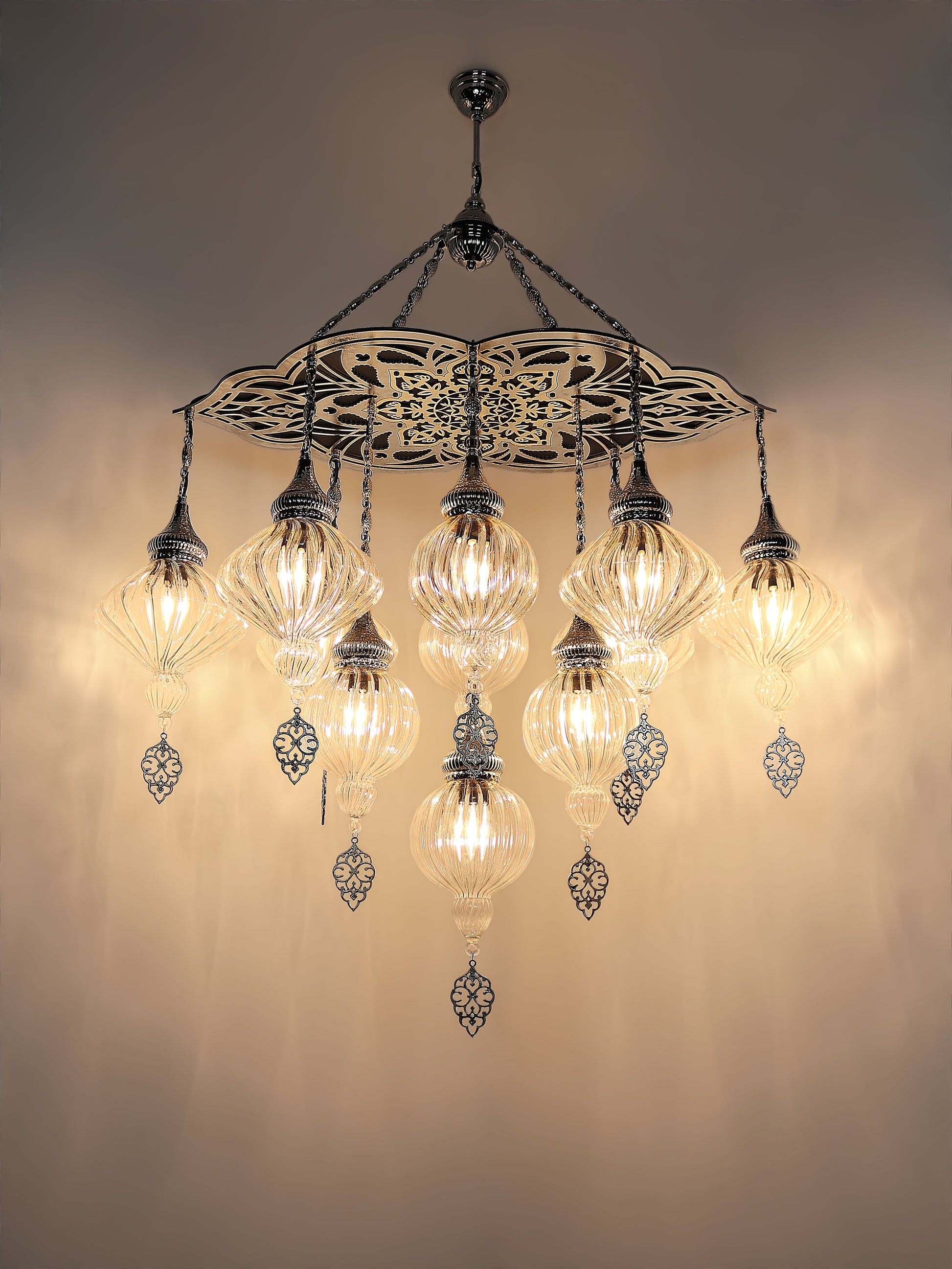 Ottoman Clear Glass Chandelier