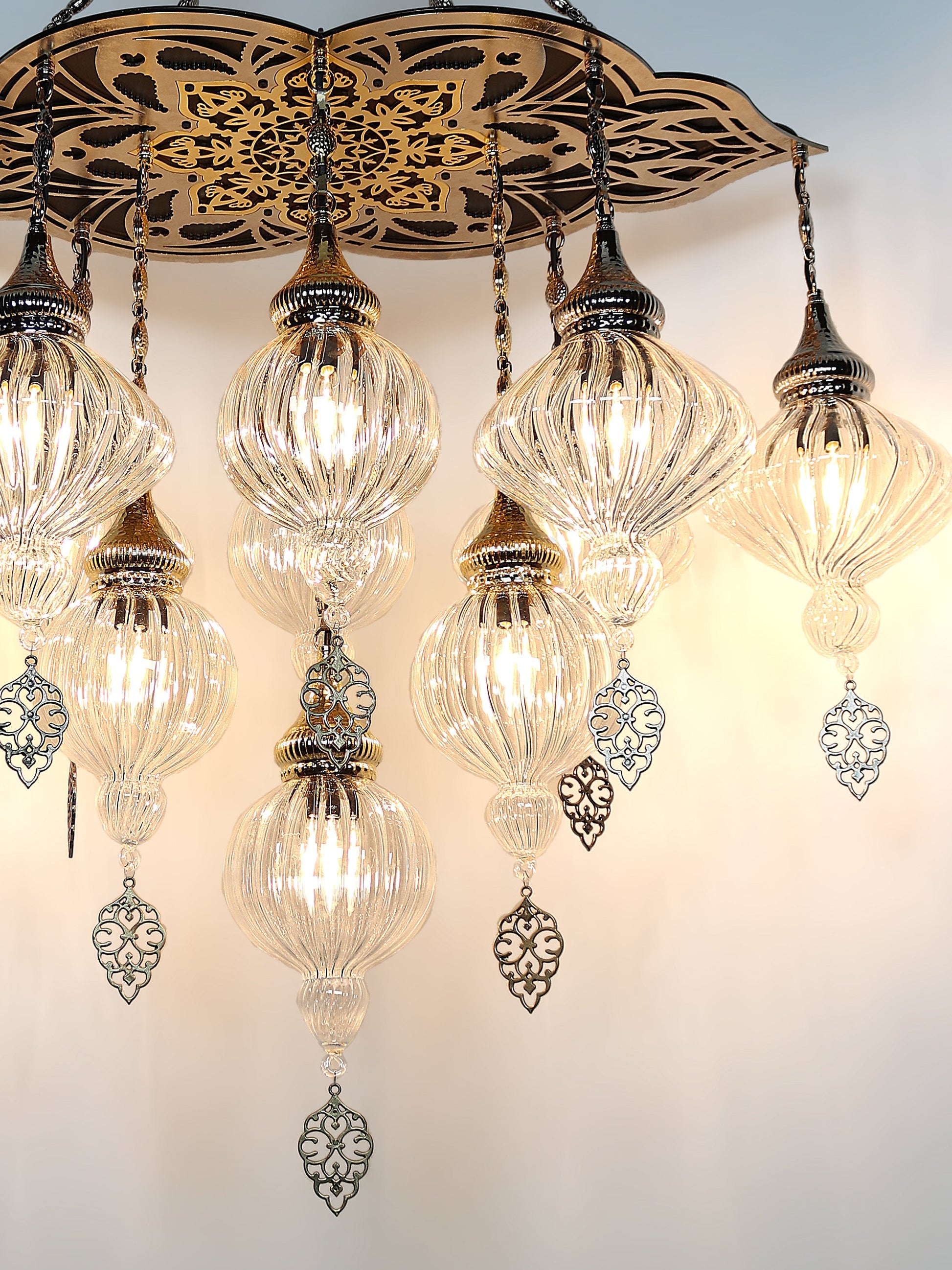 Ottoman Clear Glass Chandelier