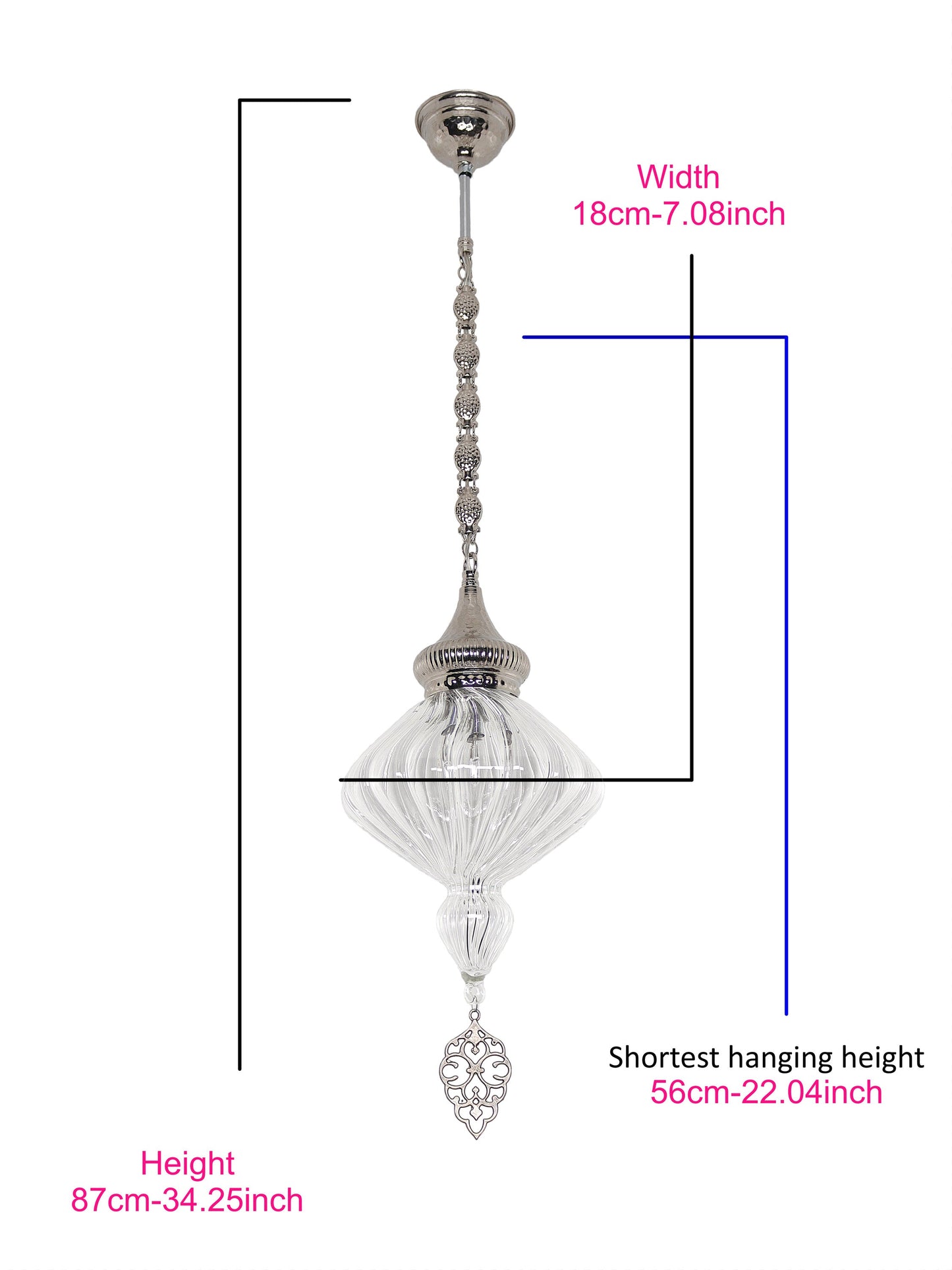 Ottoman Clear Glass Hanging Lights