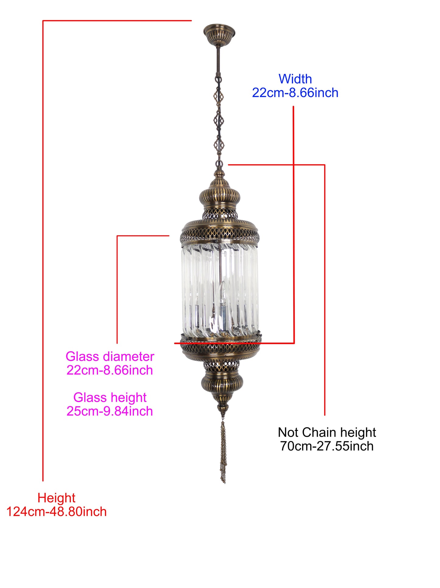 Ottoman Clear Glass Hanging Light