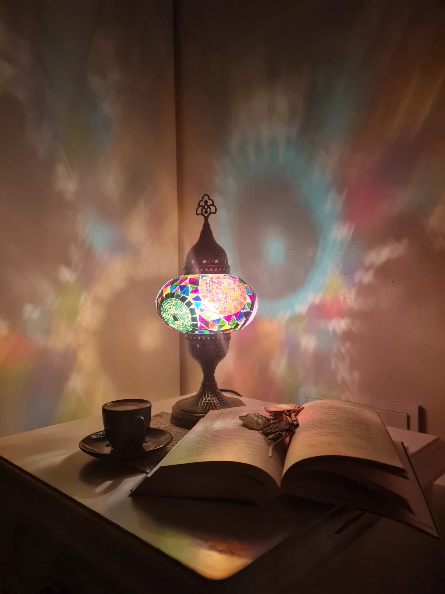 Turkish Mosaic Glass Table Lamp