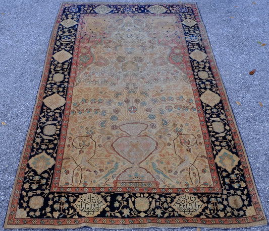 Antique Kashani Vase Rug