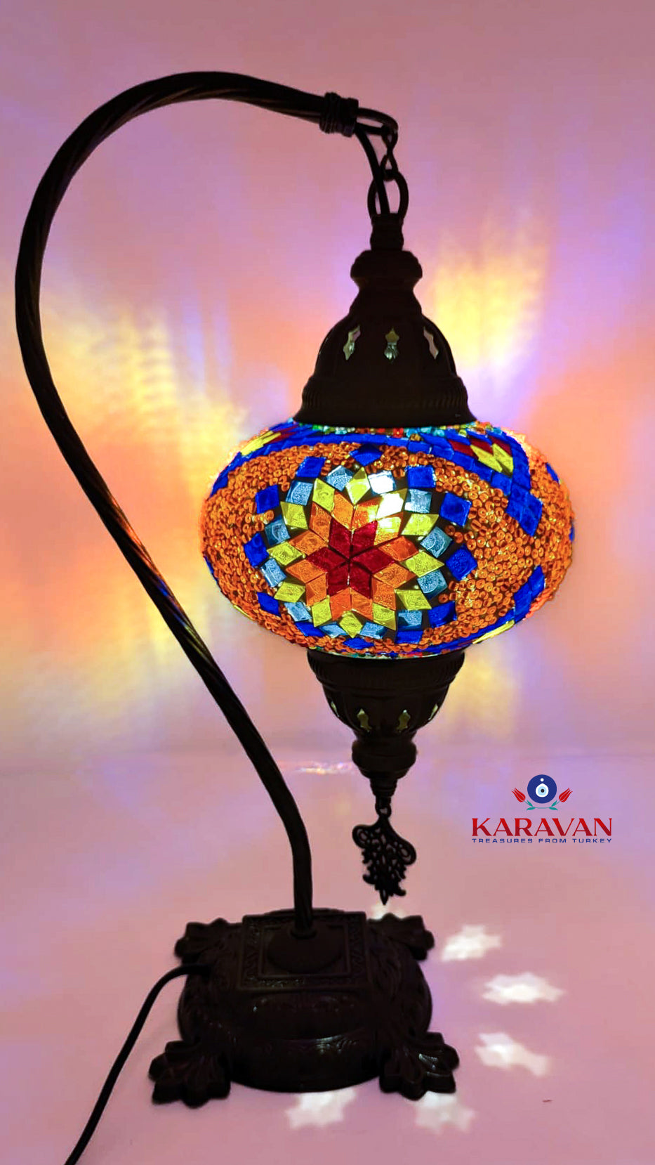 Turkish Floor Lamp Handmade Glass Mosaic