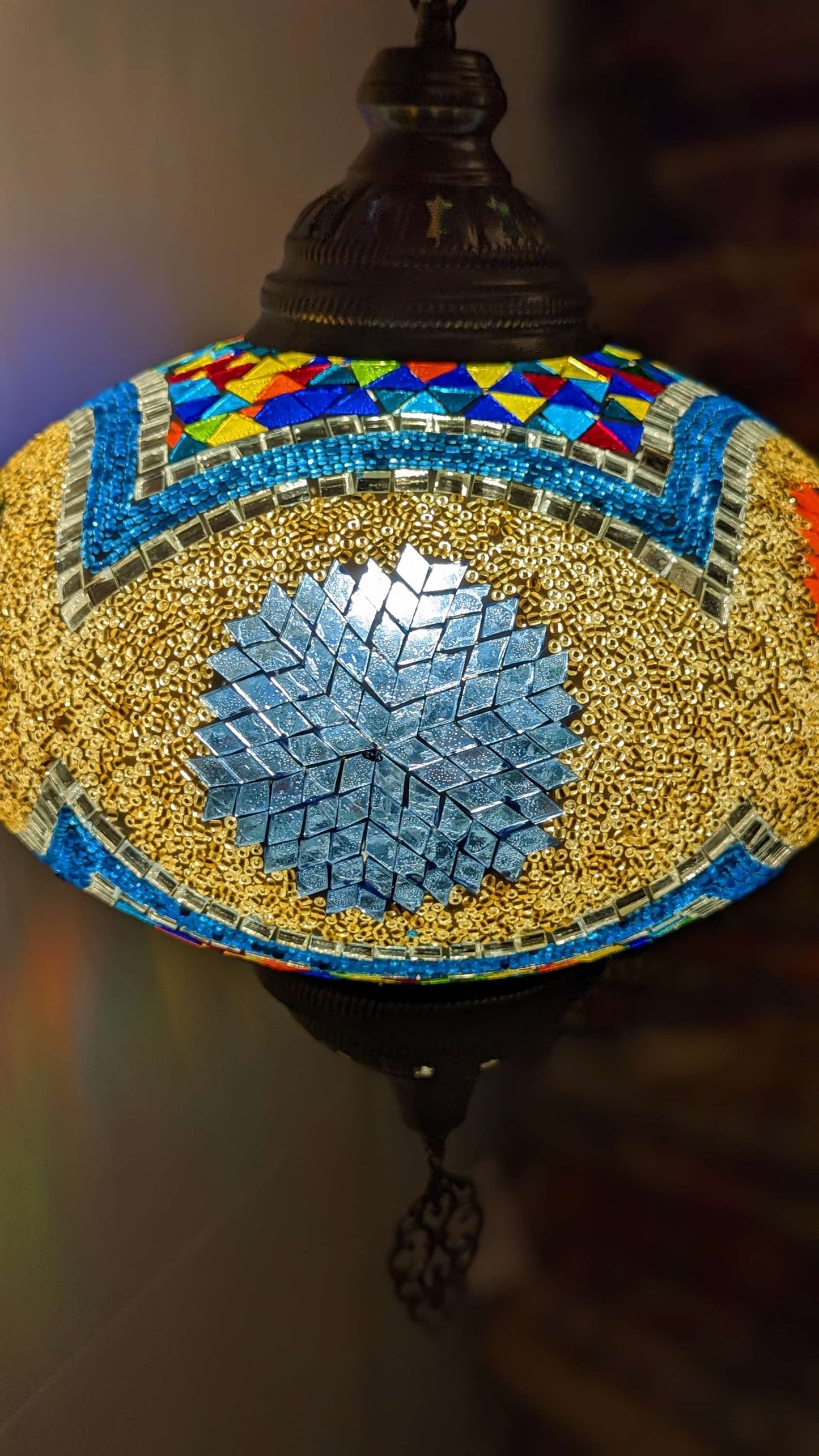 Turkish Mosaic Glass Hanging Light