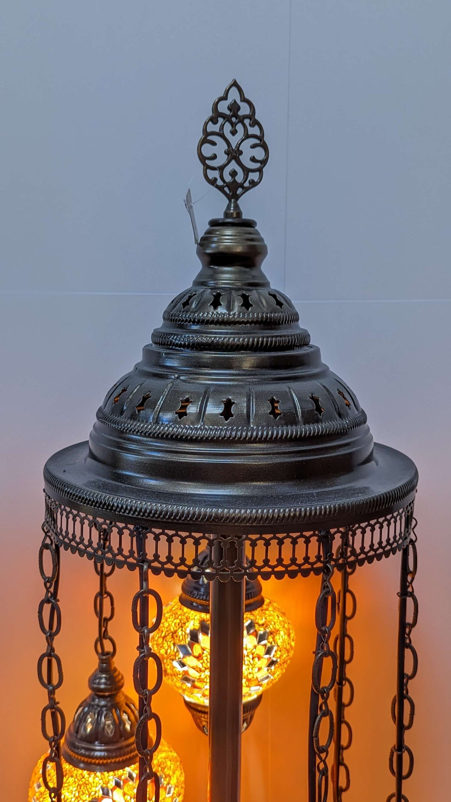 Mosaic Turkish Floor Lantern Globe