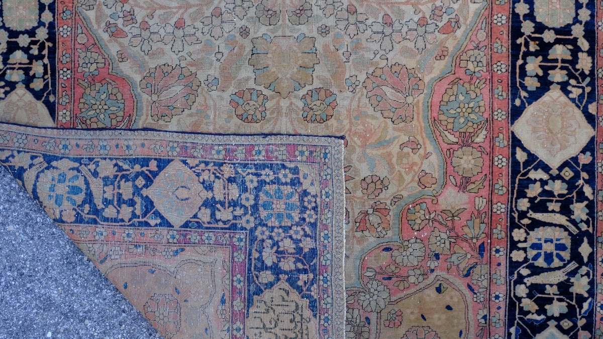 Antique Kashani Vase Rug
