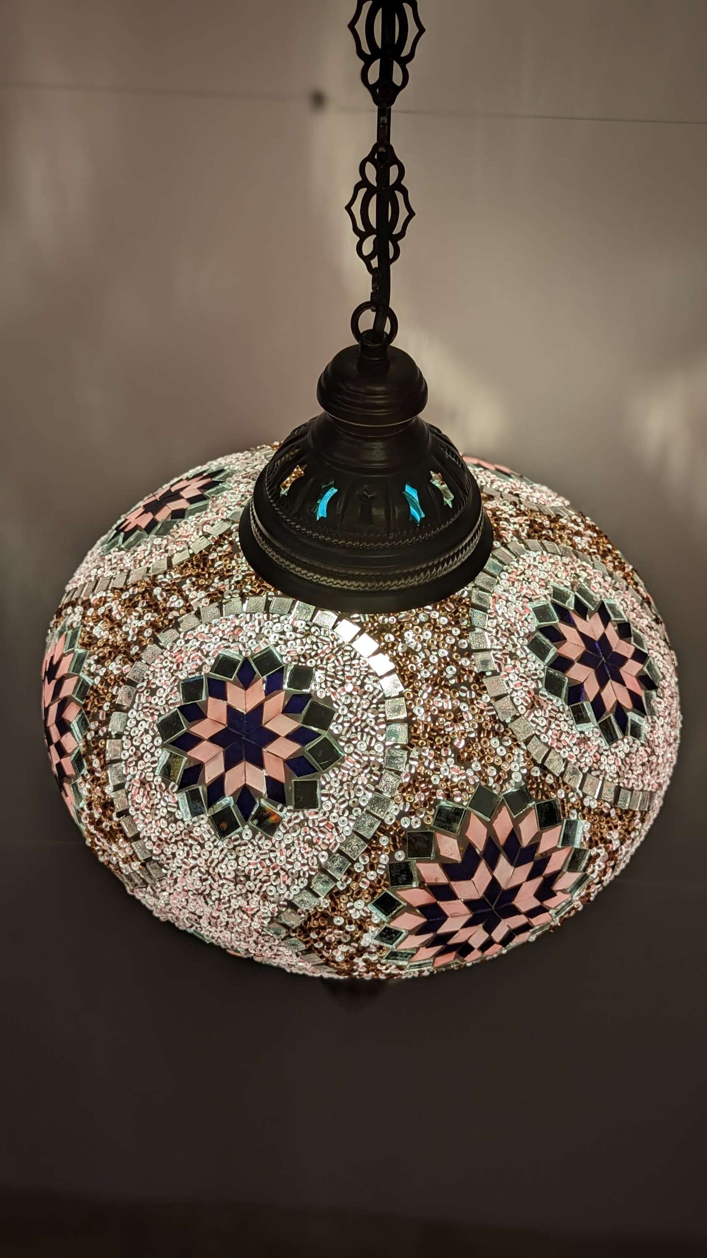 Turkish Mosaic Glass Hanging Light