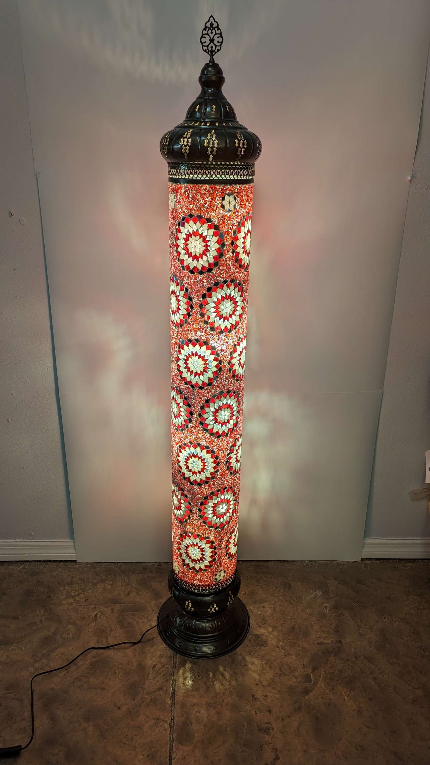 Turkish Floor Lamp Handmade Glass Mosaic