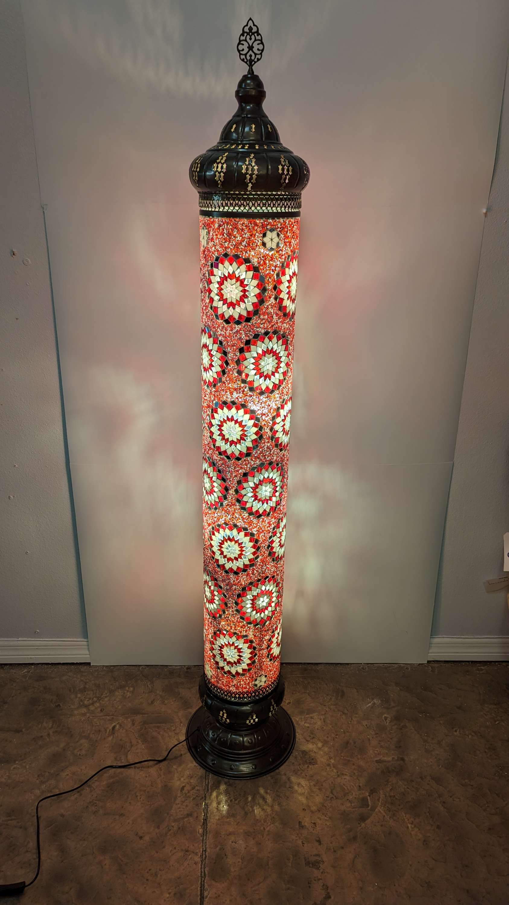Turkish Floor Lamp Handmade Glass Mosaic