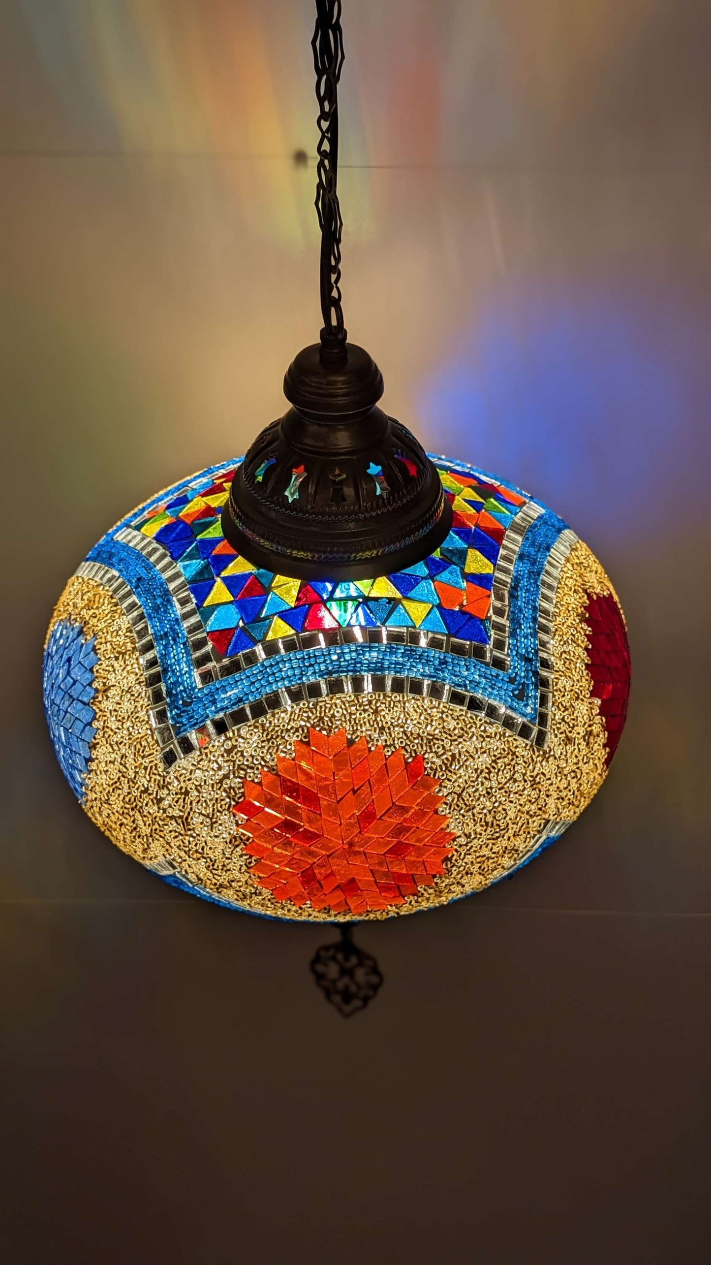 Turkish Mosaic Glass Hanging Light