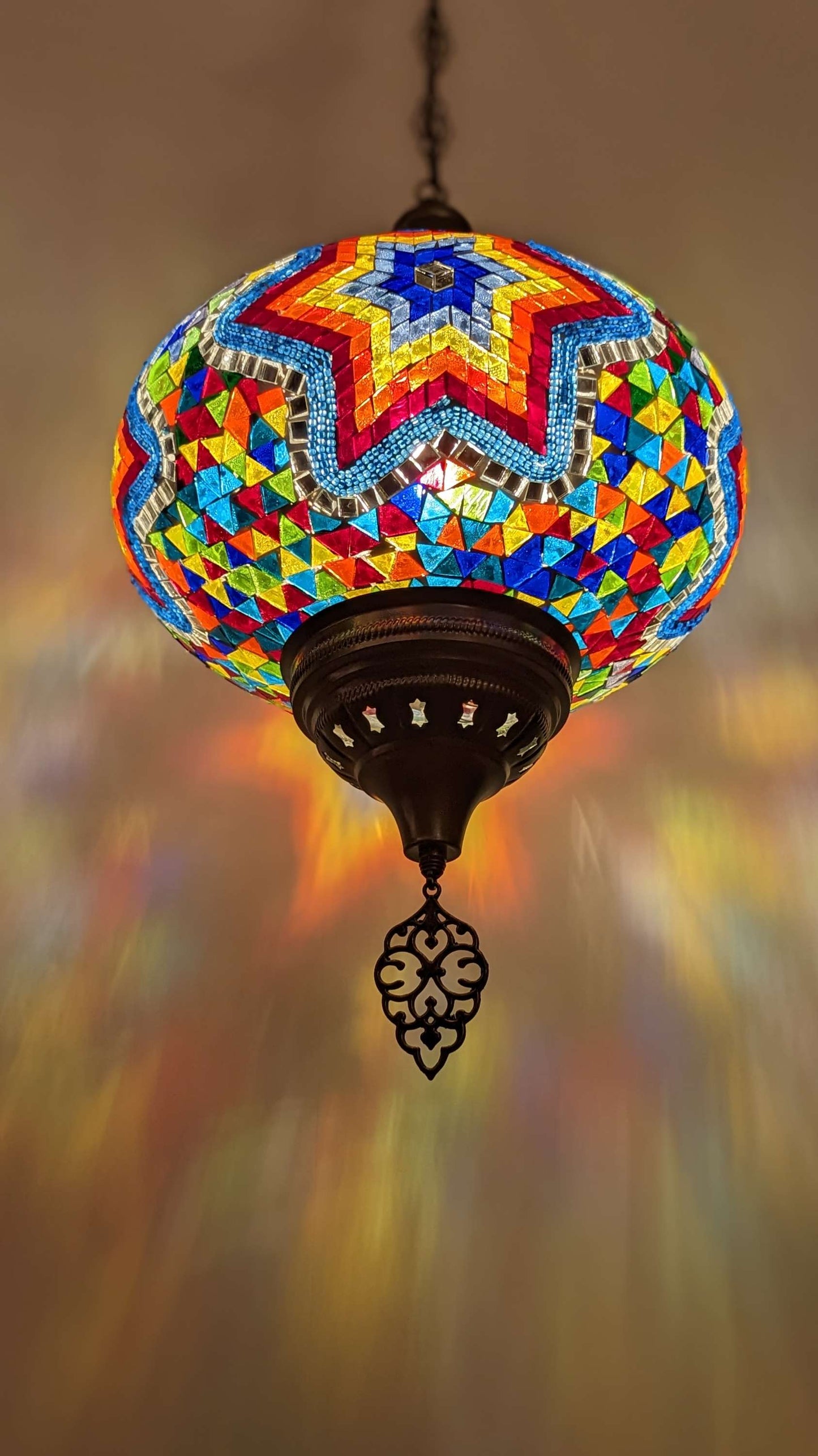 Turkish Mosaic Glass Hanging Light