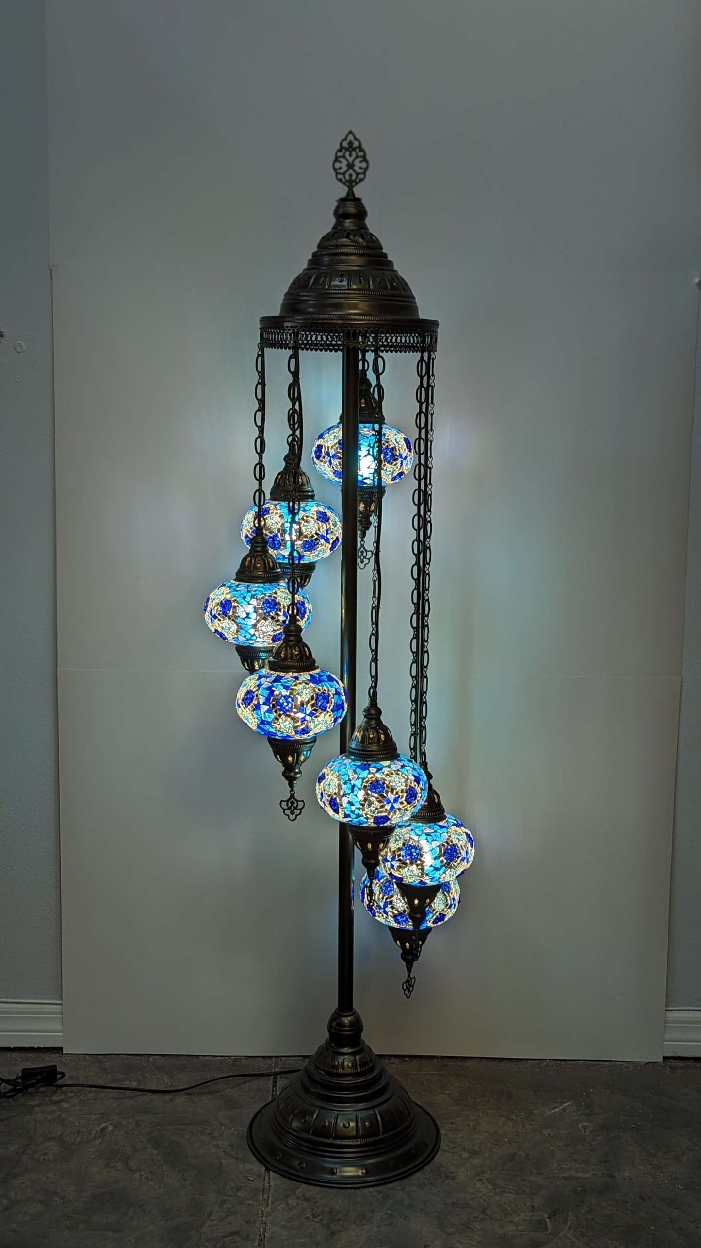 Mosaic Turkish Floor Lantern Globe