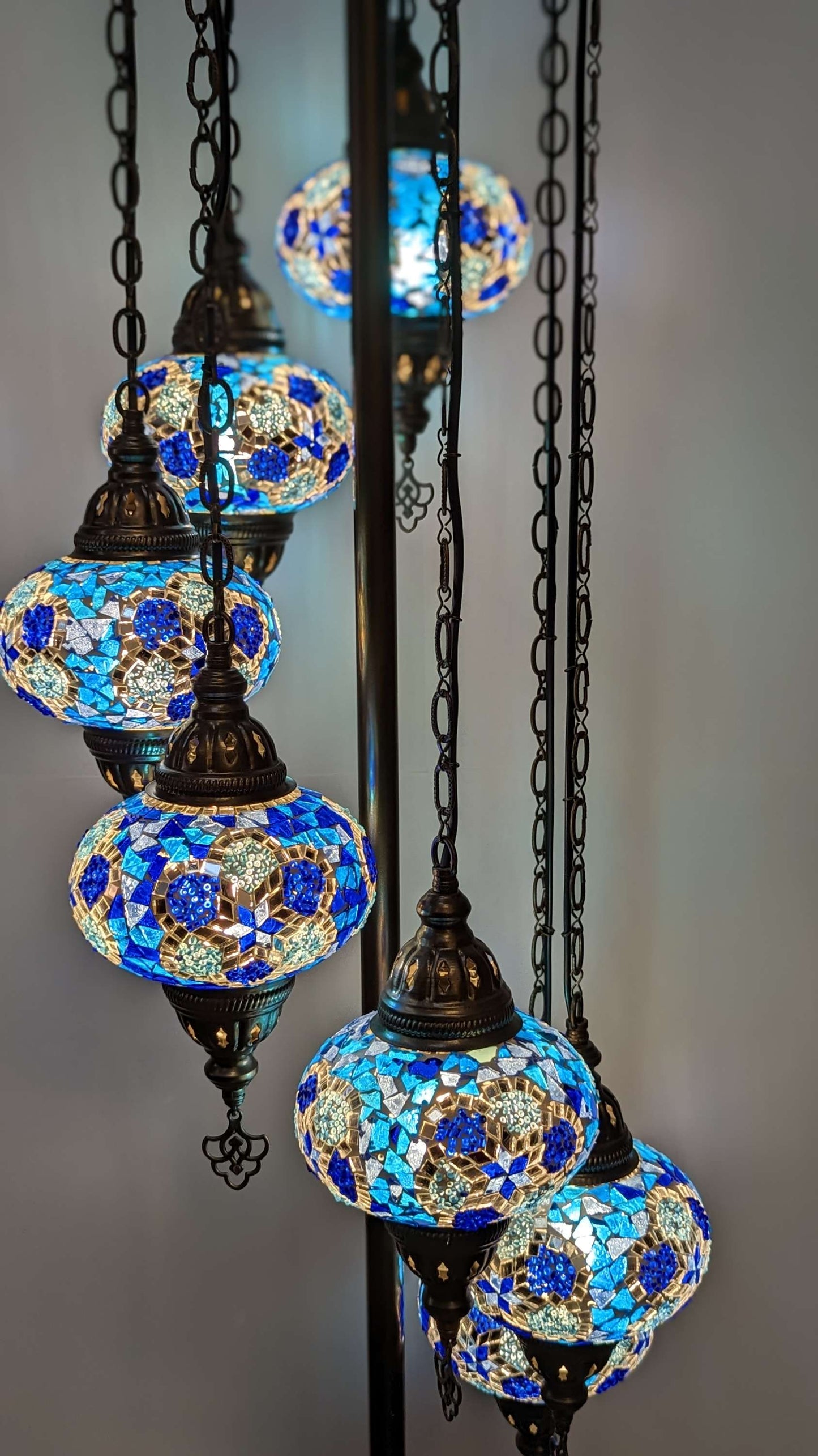 Turkish Floor Lamp Handmade Glass Mosaic