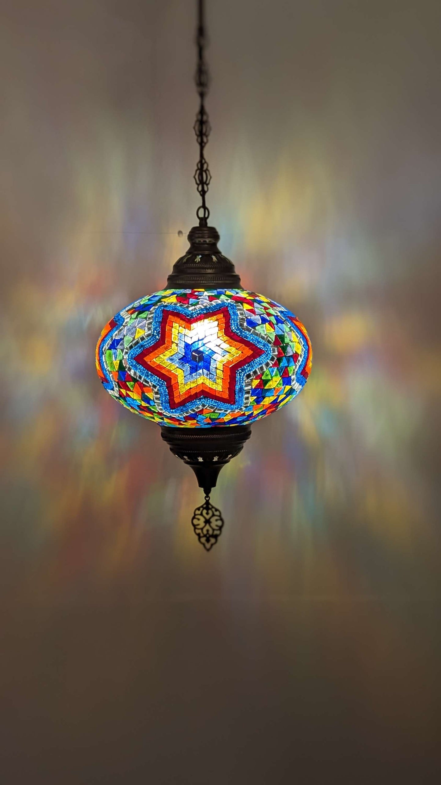Turkish Mosaic Glass Hanging Light